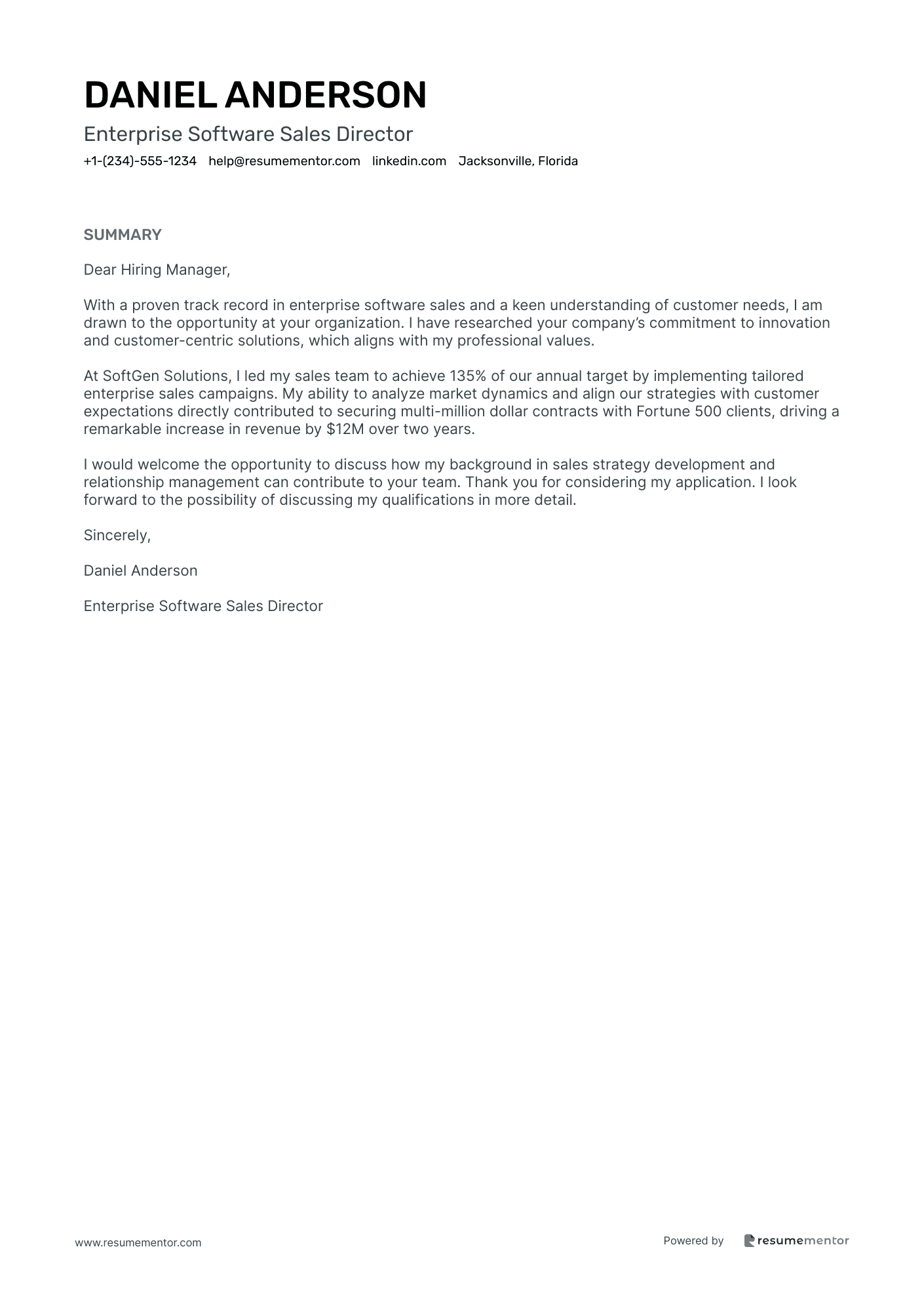 Enterprise Software Sales Director