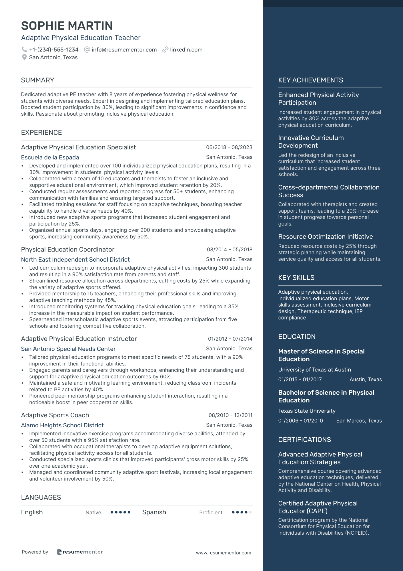 Adaptive Physical Education Teacher