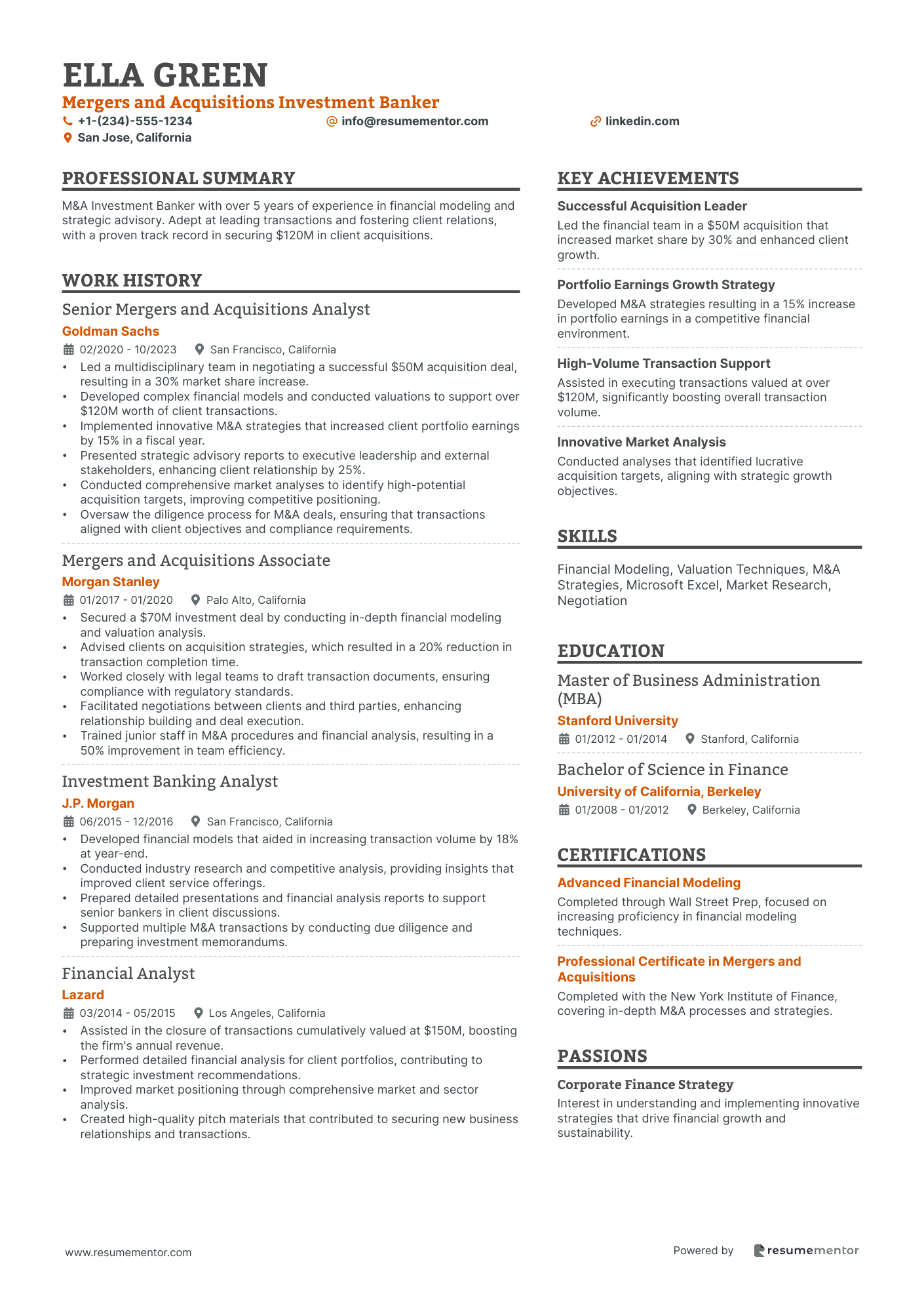Mergers and Acquisitions Investment Banker
