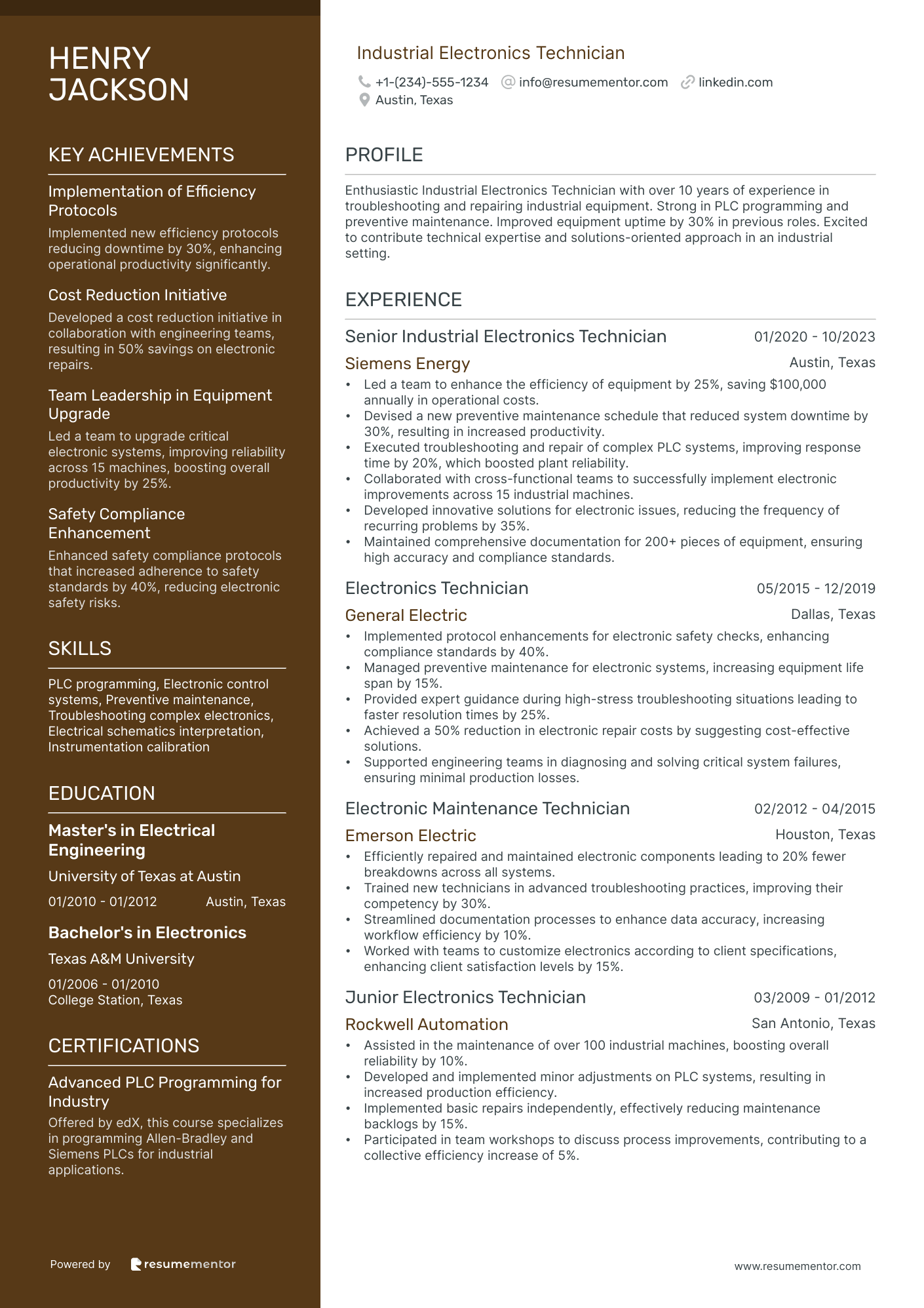 Industrial Electronics Technician