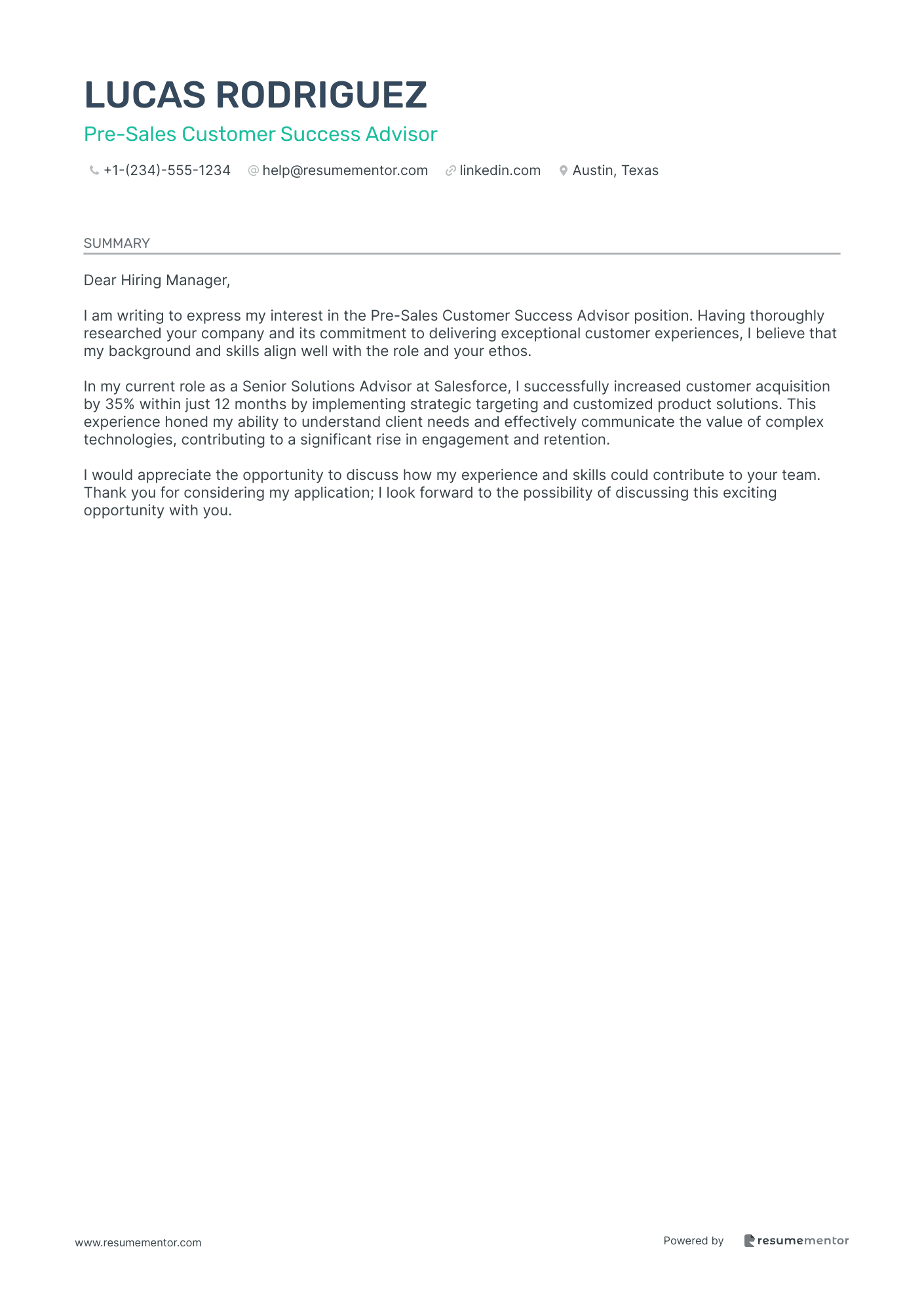 Pre Sales Customer Success Advisor