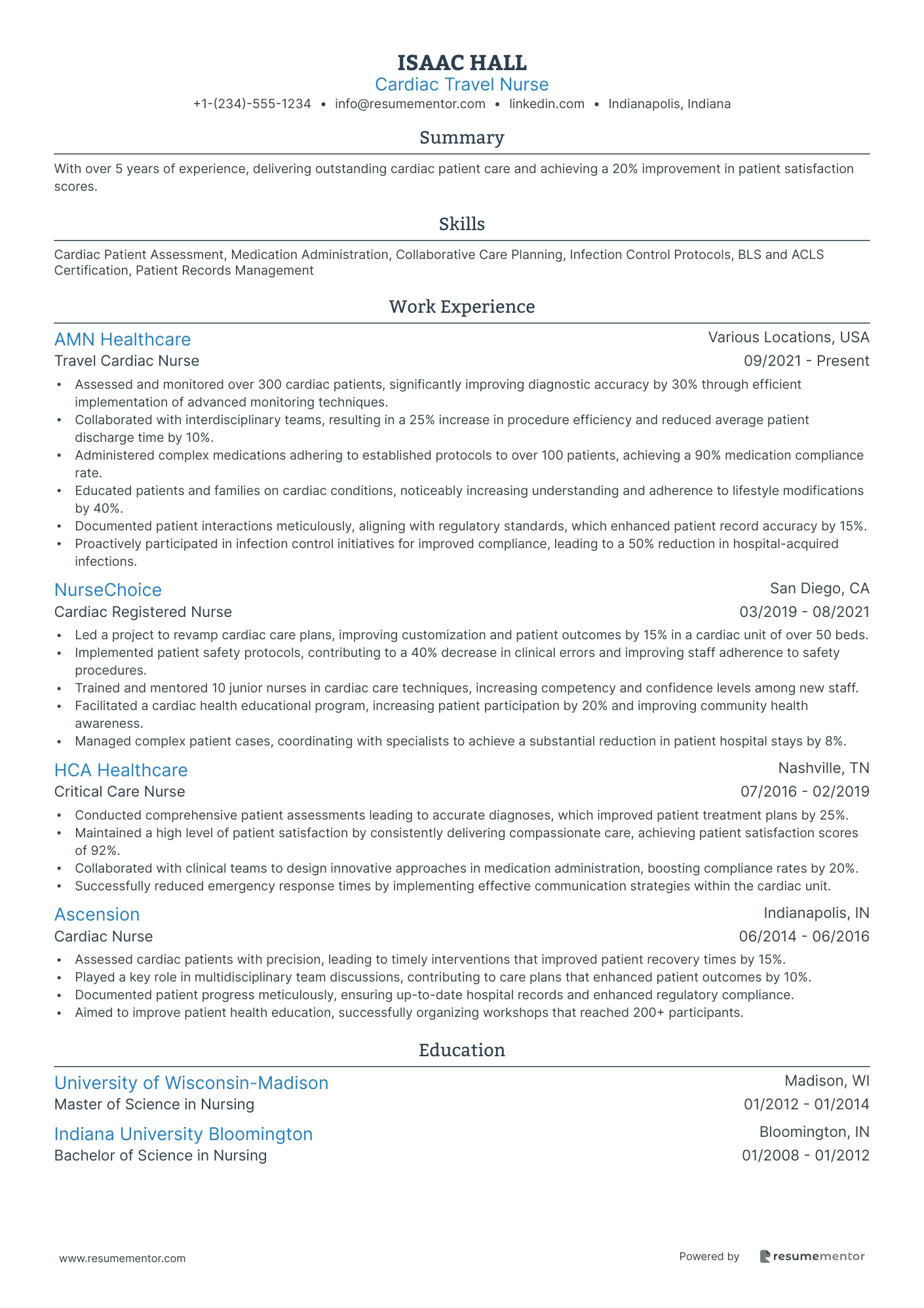 Cardiac Travel Nurse