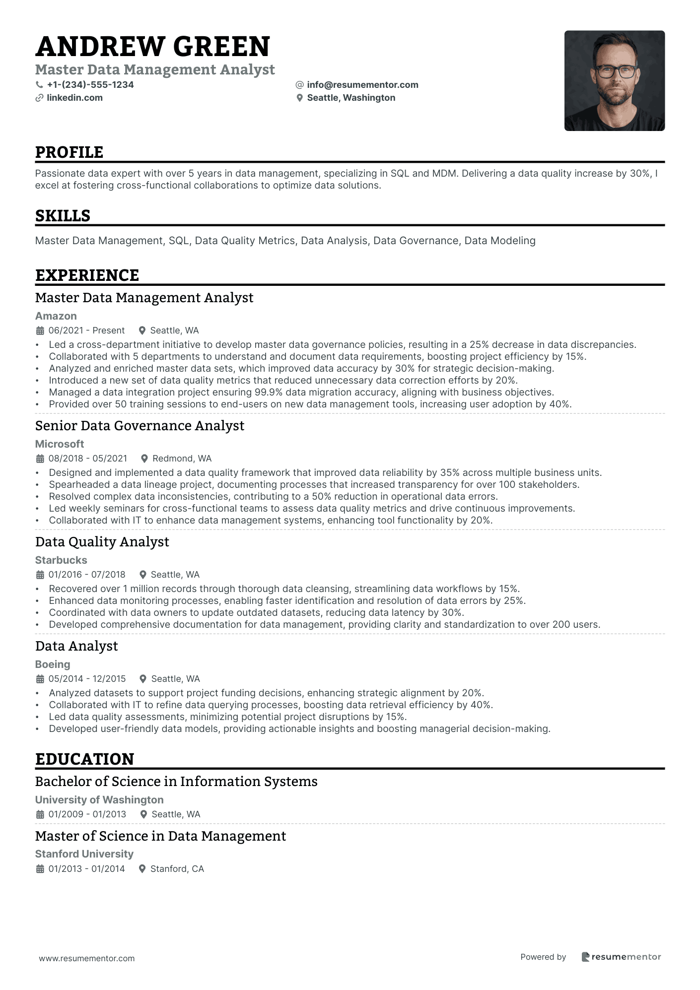 Master Data Management Analyst