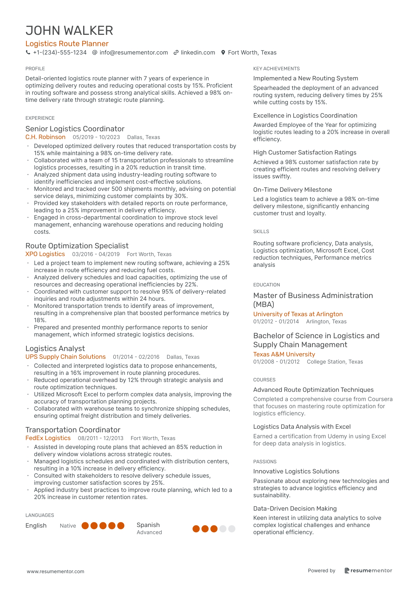 Logistics Route Planner