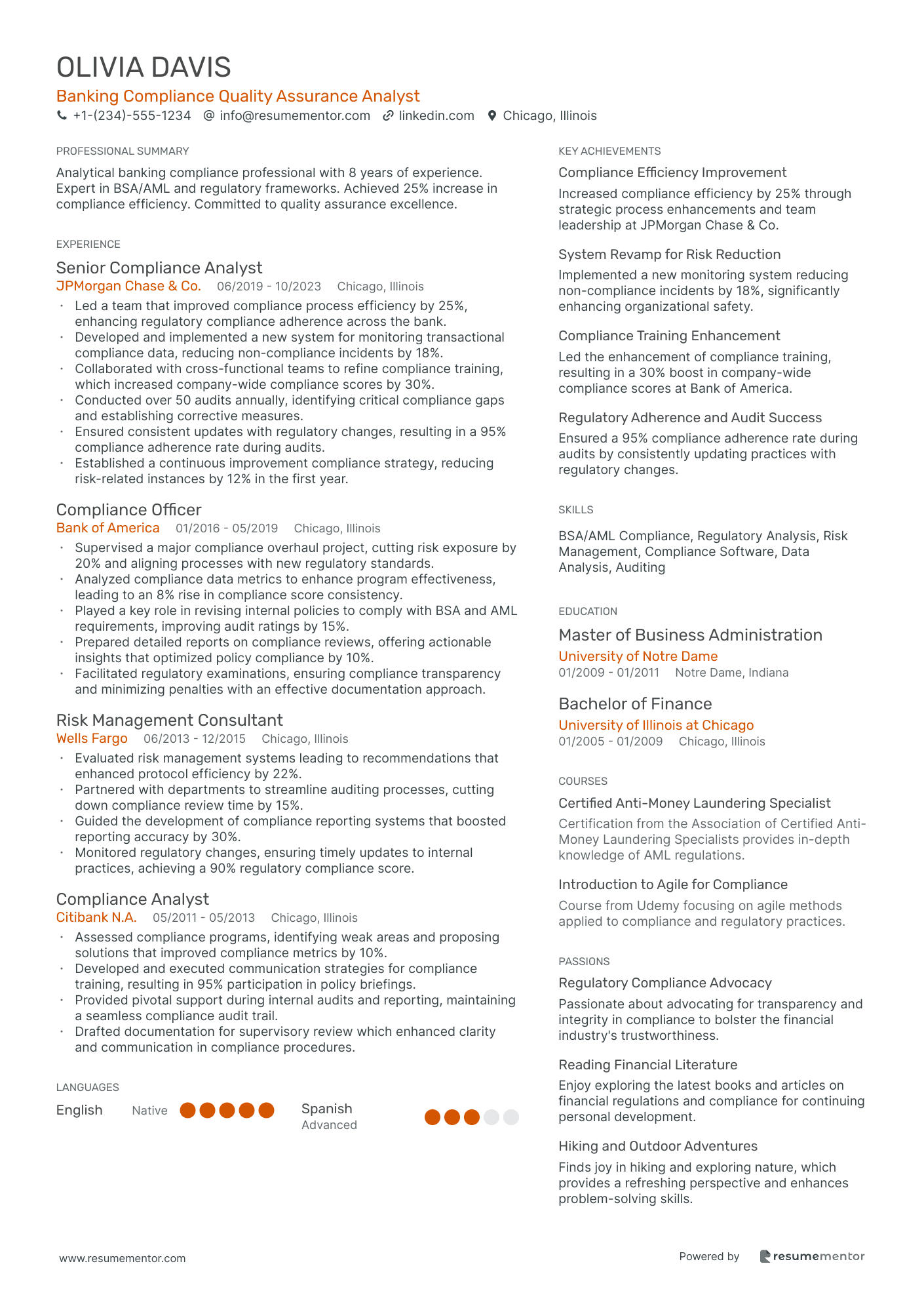Banking Compliance Quality Assurance Analyst