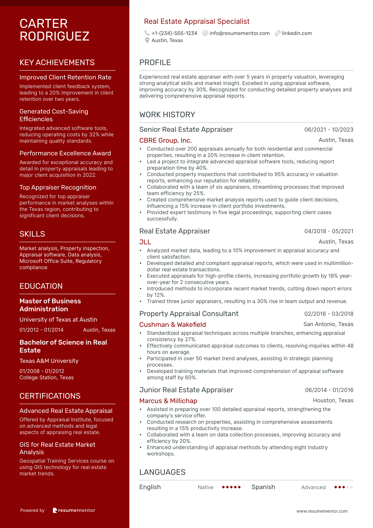 Real Estate Appraisal Specialist