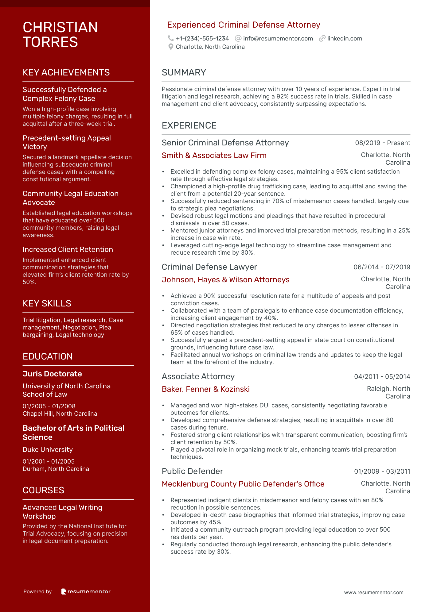 Experienced Criminal Defense Attorney