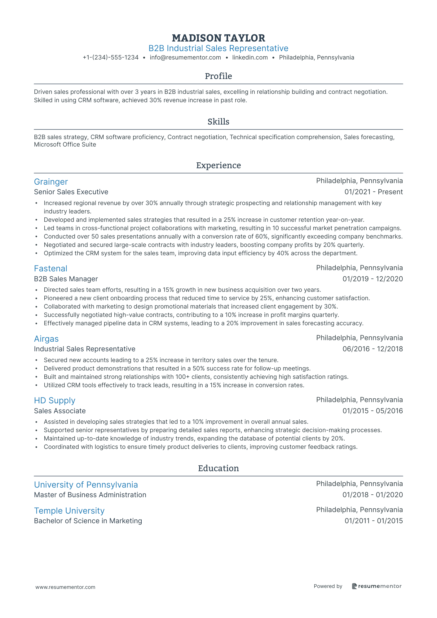 B2B Industrial Sales Representative