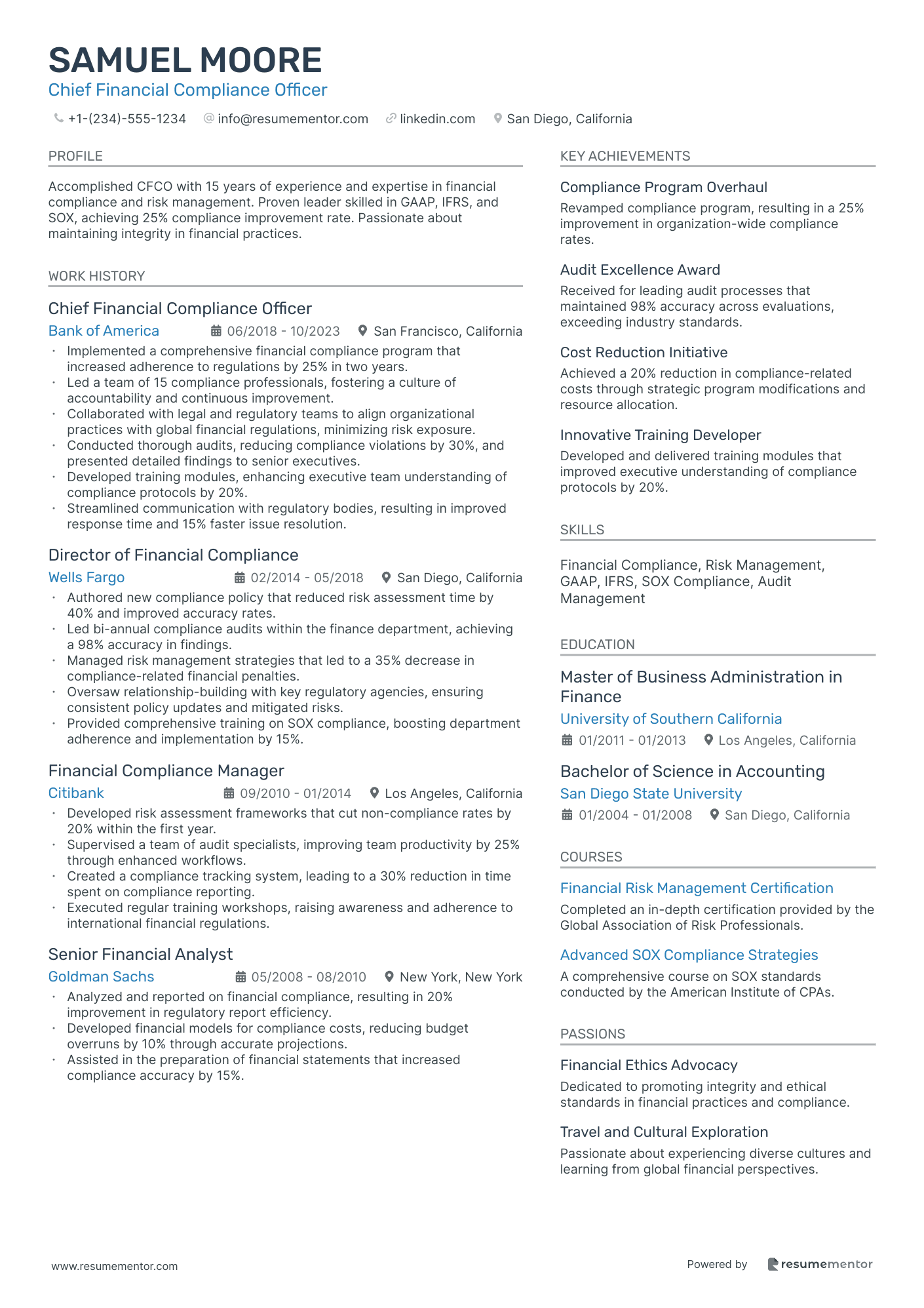 Chief Financial Compliance Officer