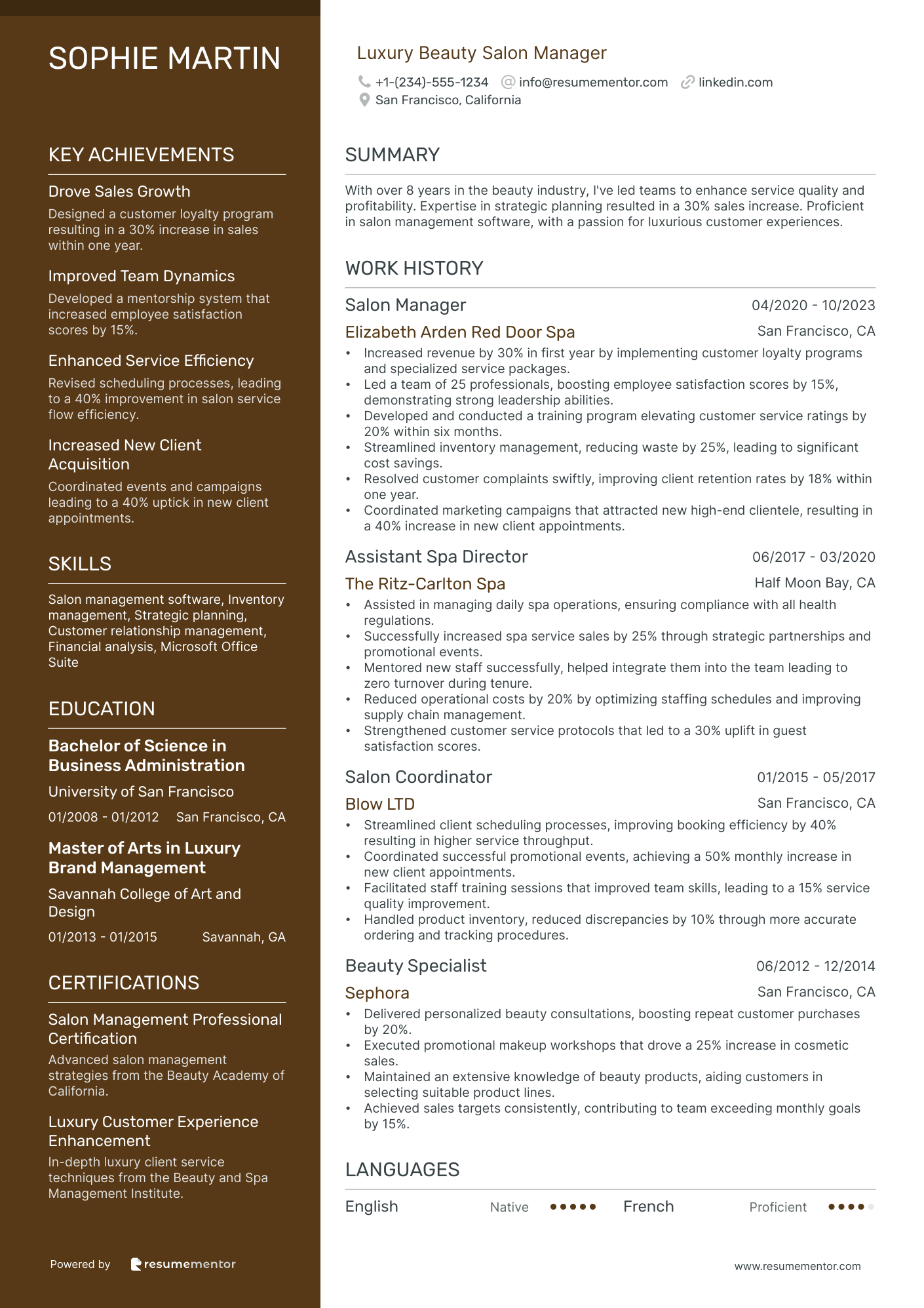 Luxury Beauty Salon Manager