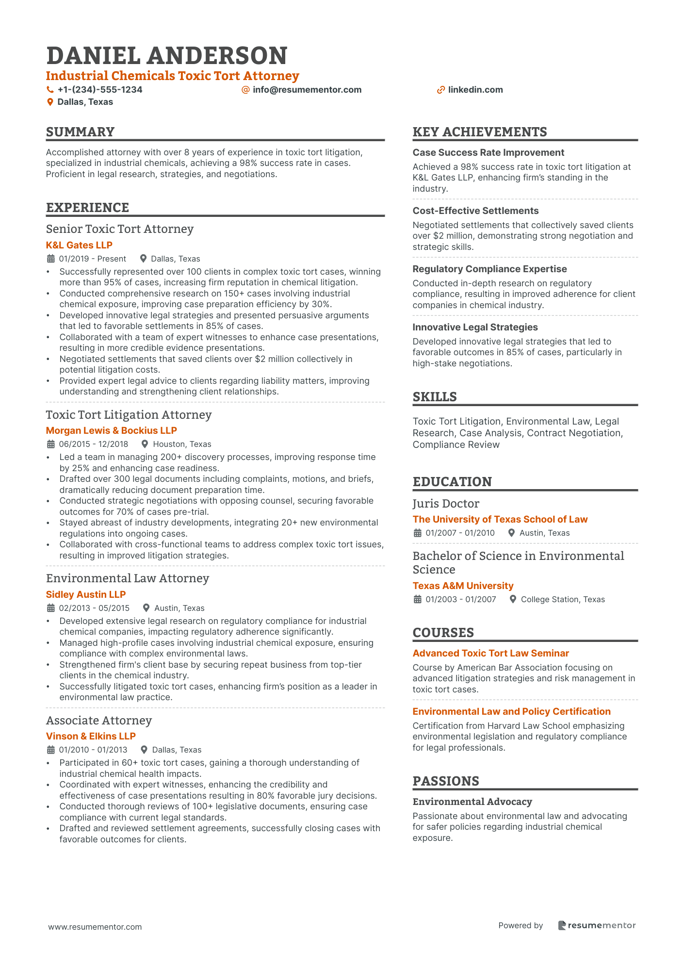 Industrial Chemicals Toxic Tort Attorney