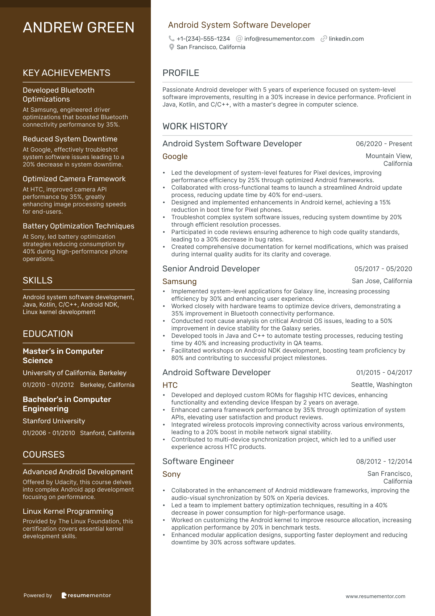 Android System Software Developer