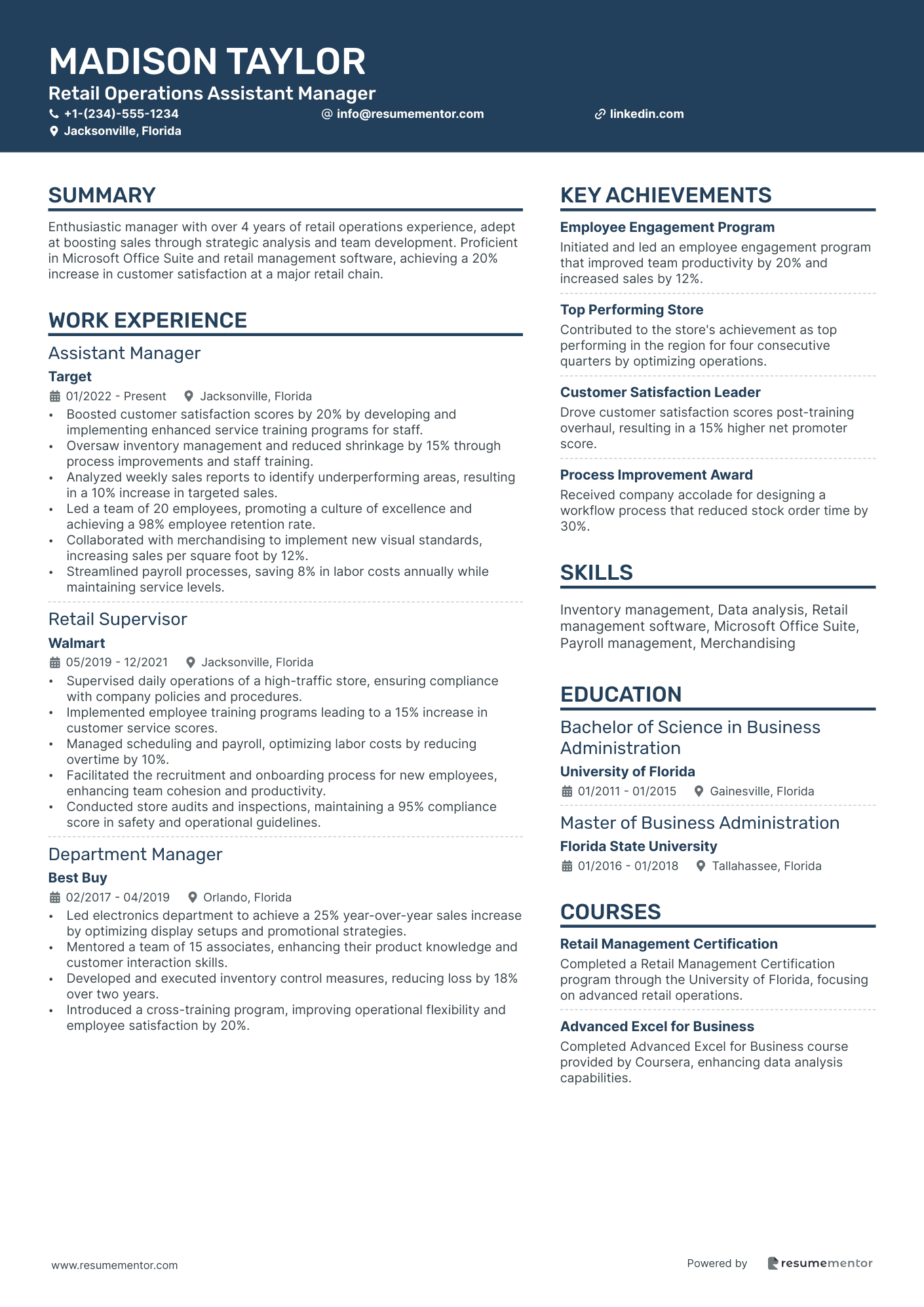 Retail Operations Assistant Manager