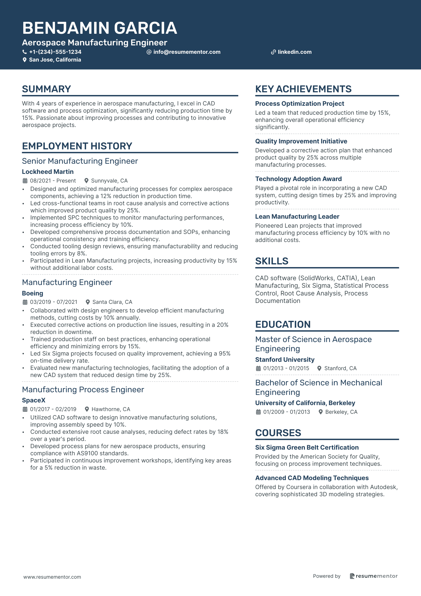 Aerospace Manufacturing Engineer