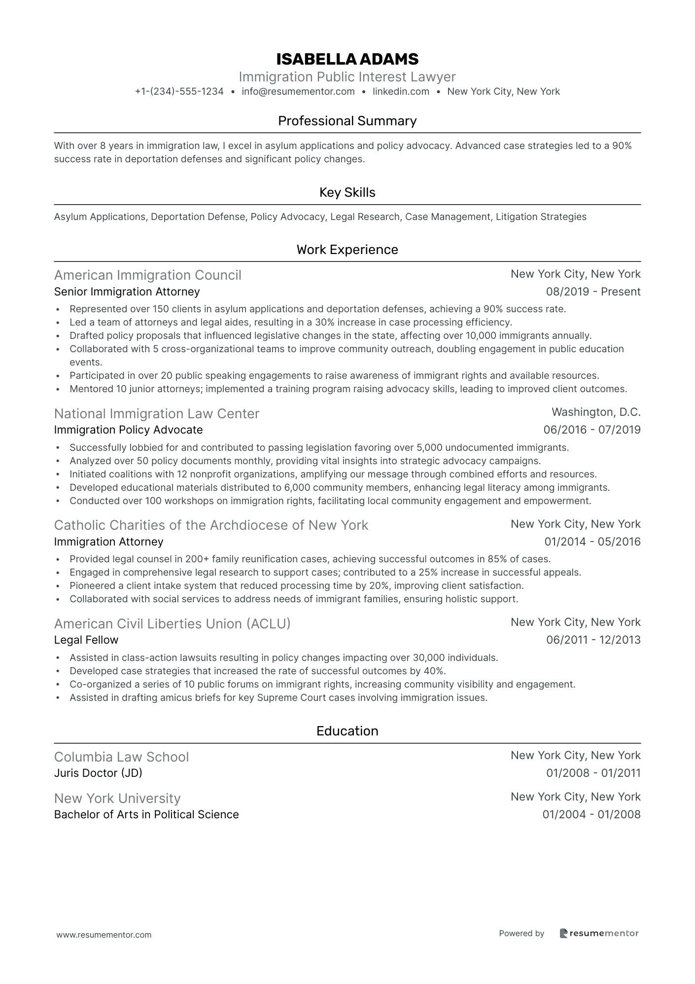 Immigration Public Interest Lawyer