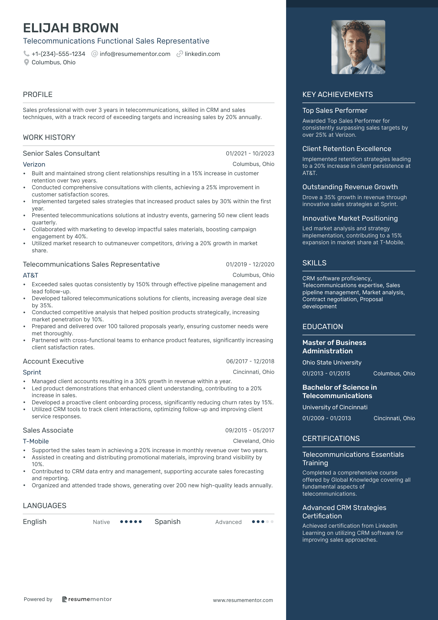 Telecommunications Functional Sales Representative