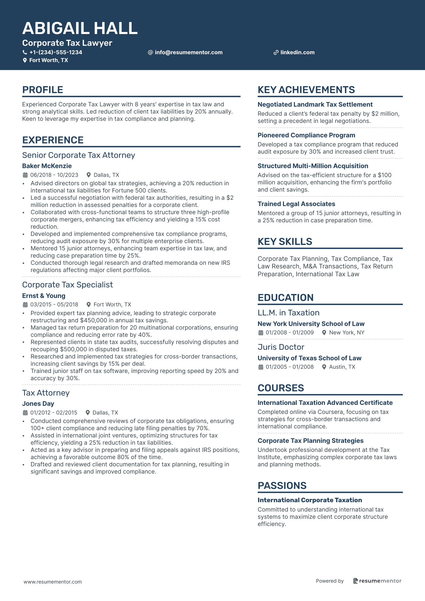 Corporate Tax Lawyer