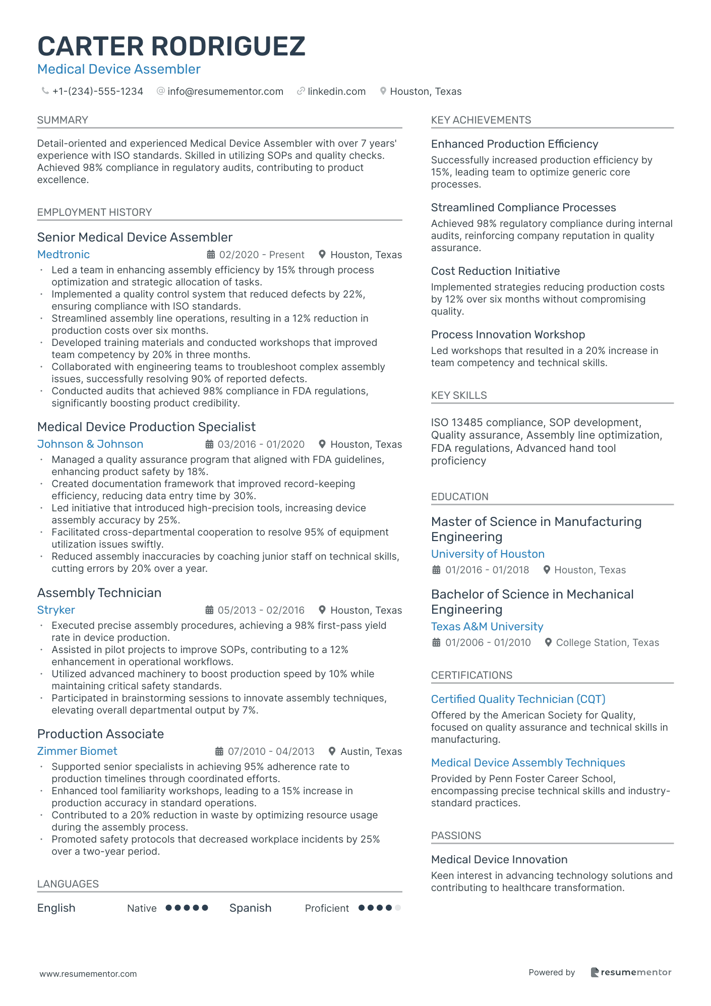 Medical Device Assembler