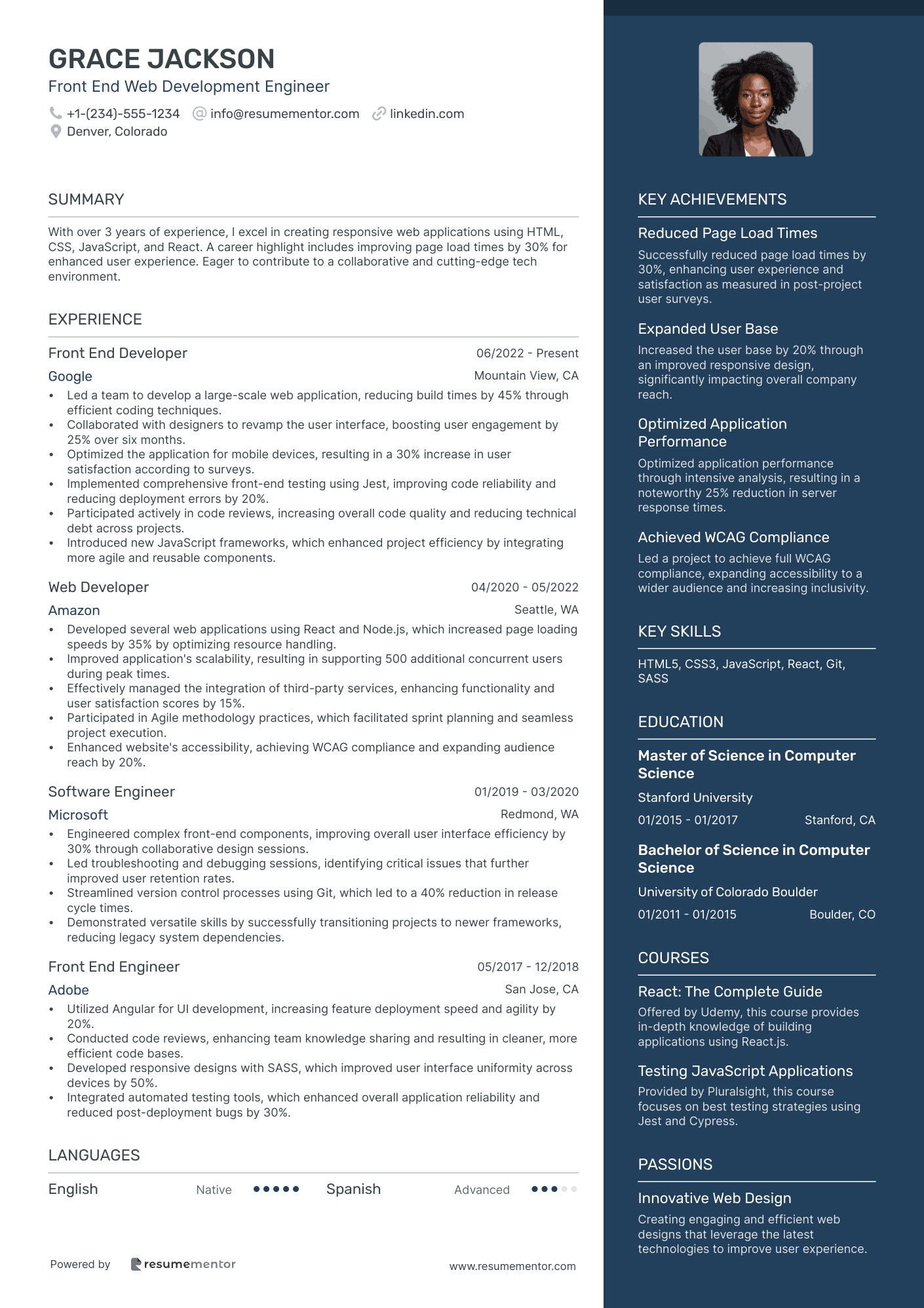 Front End Web Development Engineer