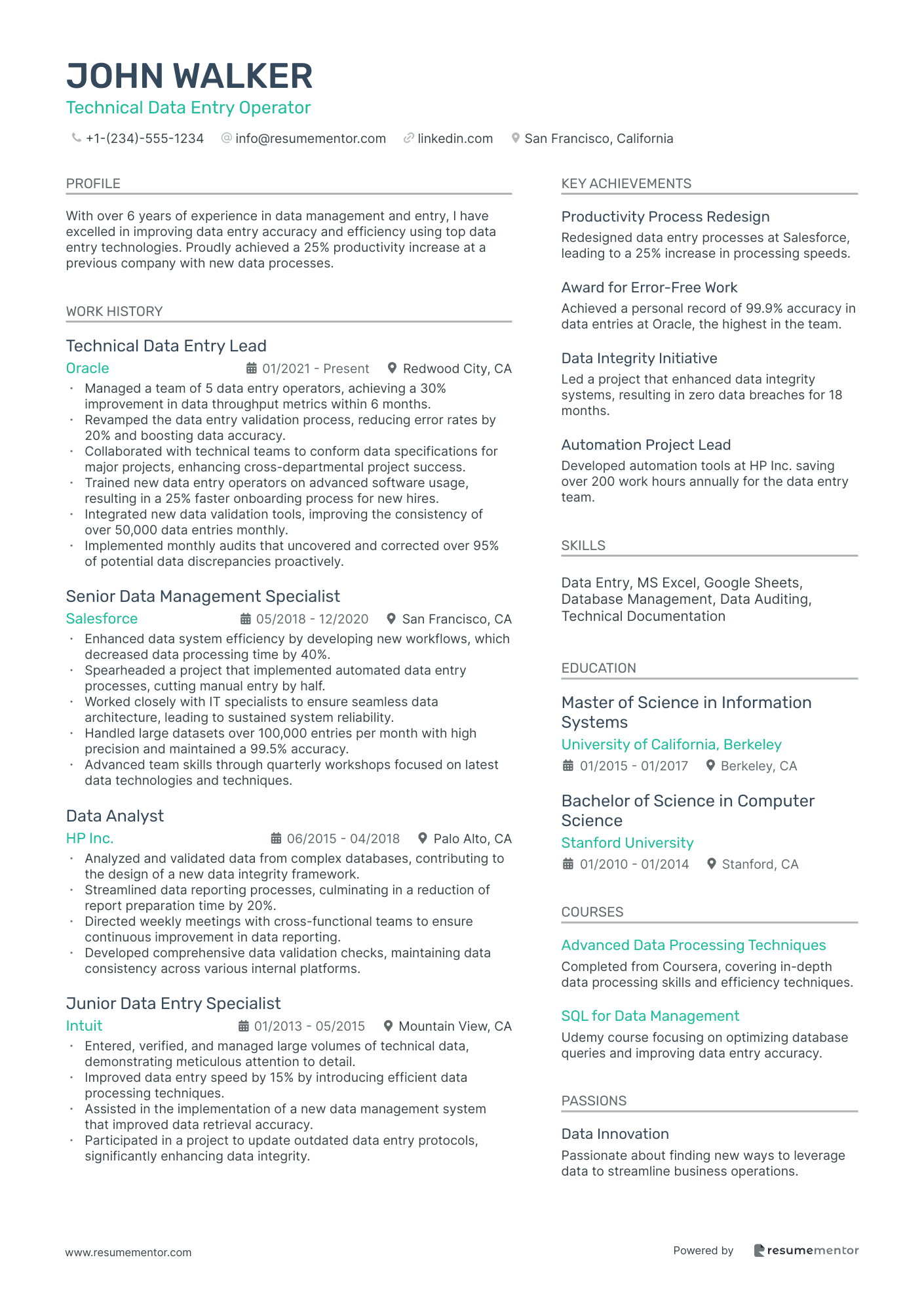 Technical Data Entry Operator