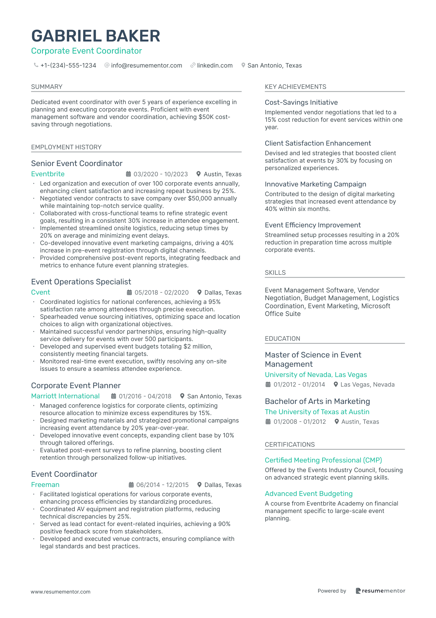 Corporate Event Coordinator
