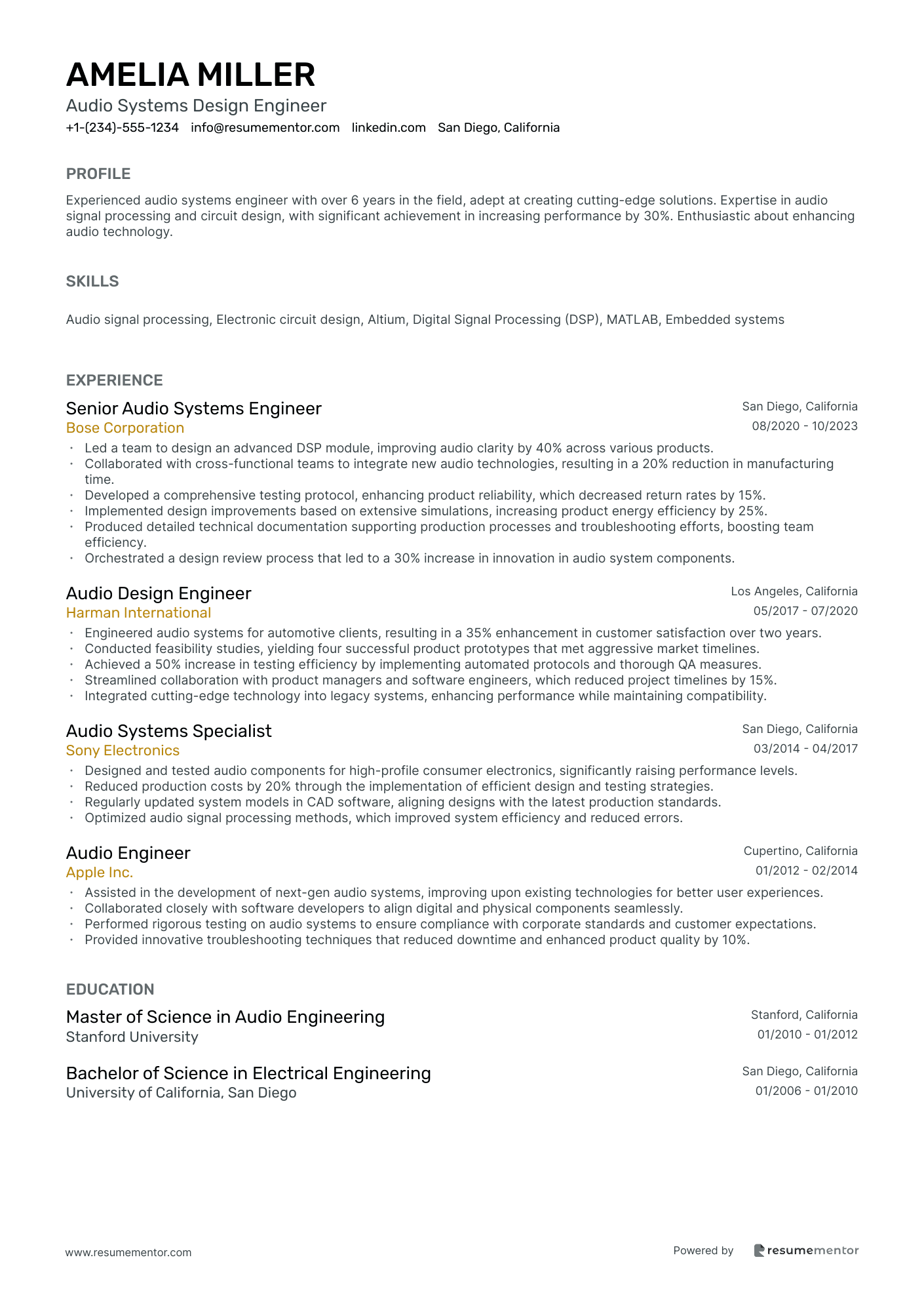 Audio Systems Design Engineer