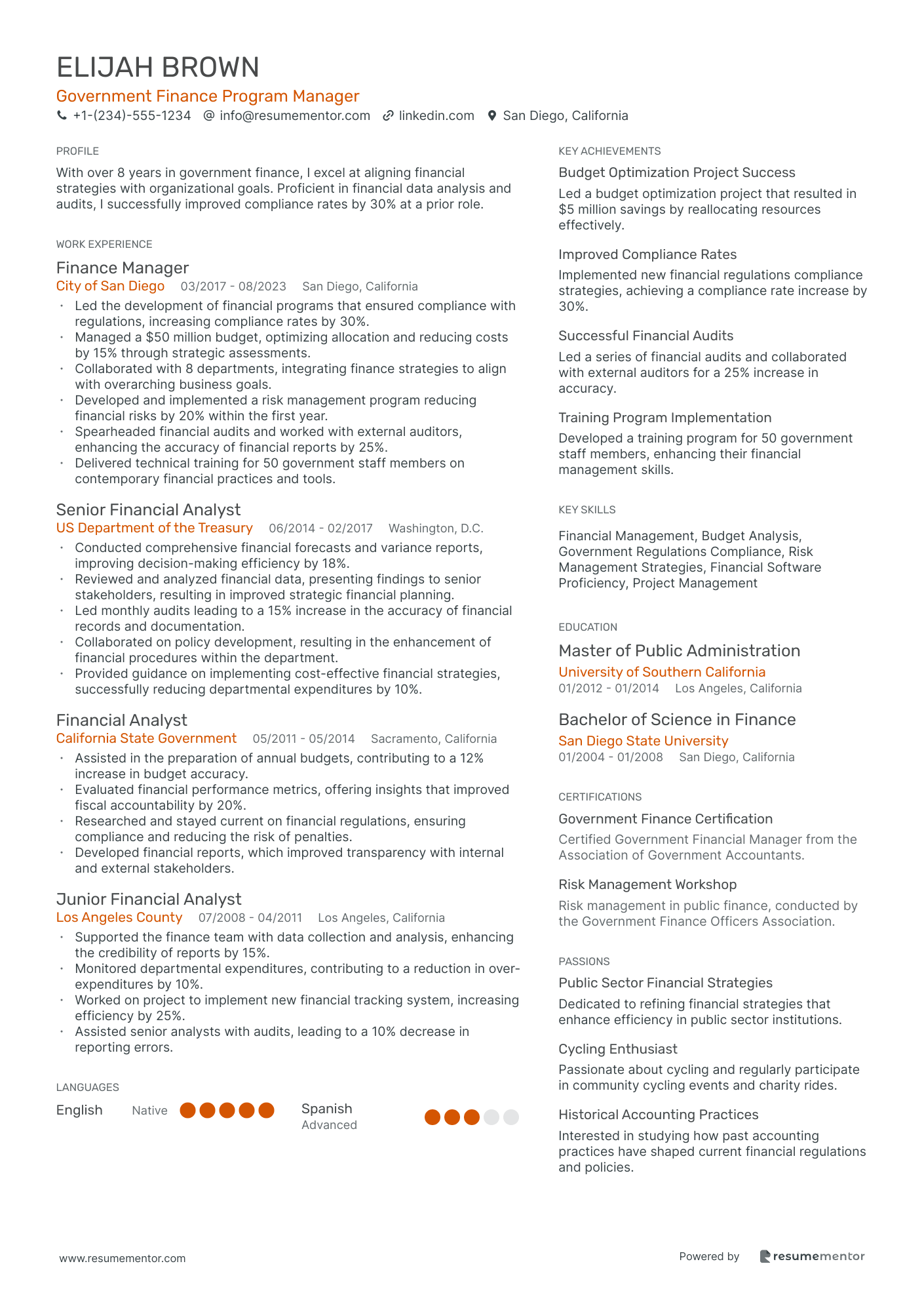 Government Finance Program Manager