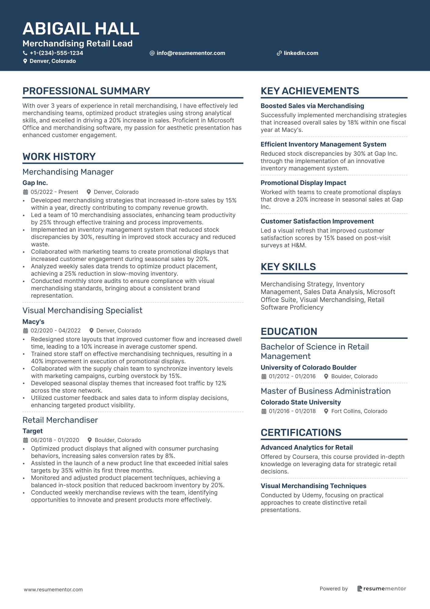 Merchandising Retail Lead