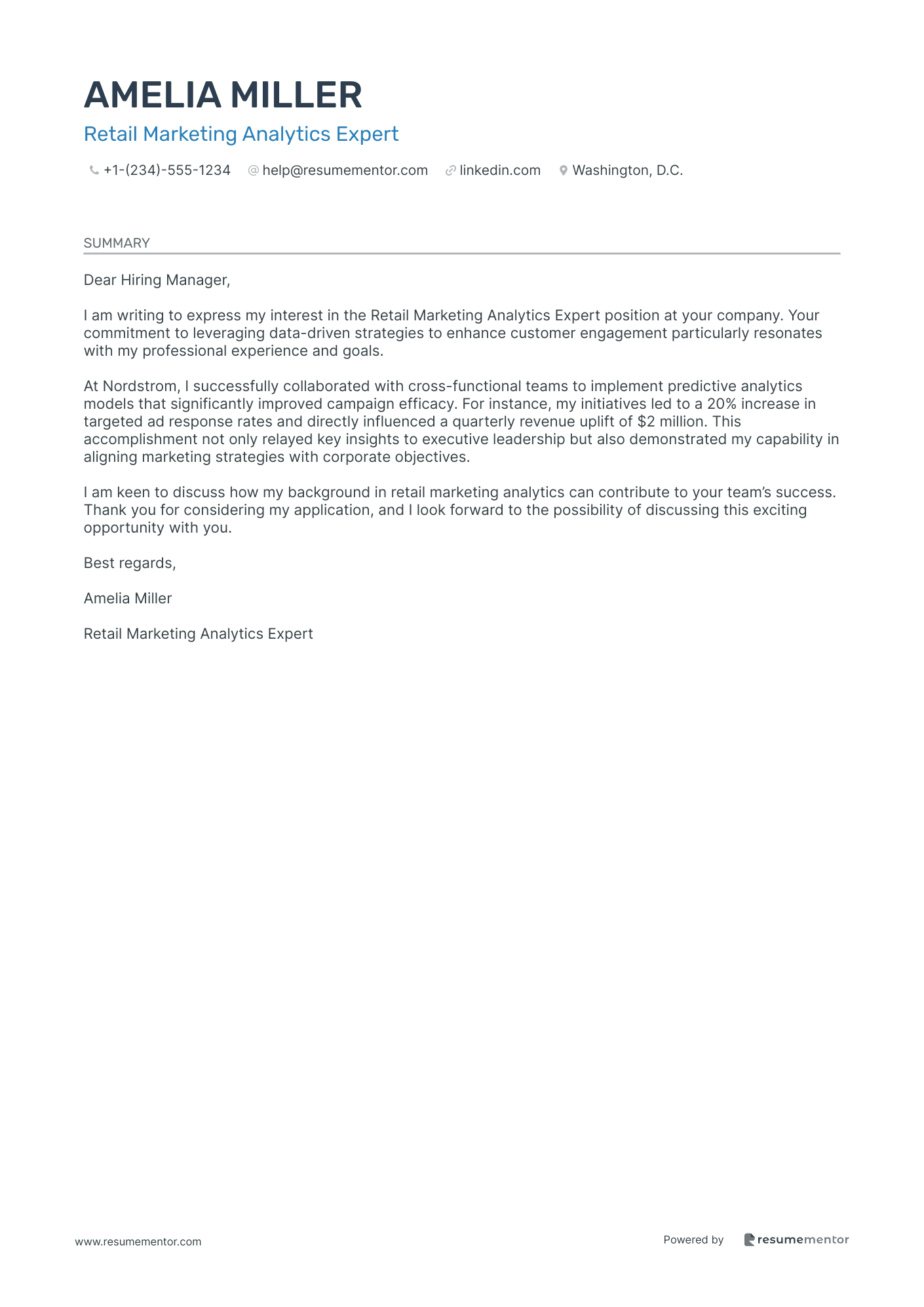 Retail Marketing Analytics Expert