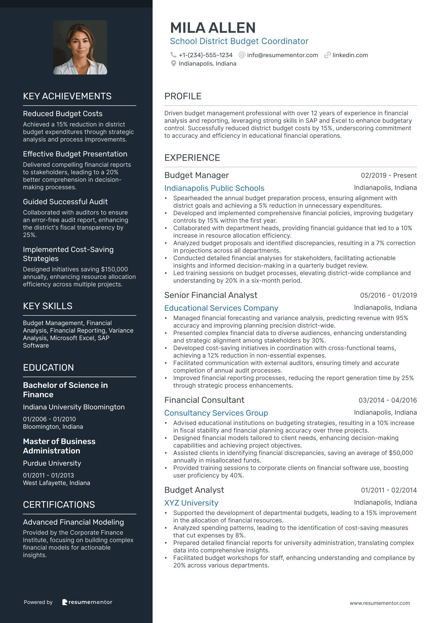 School District Budget Coordinator