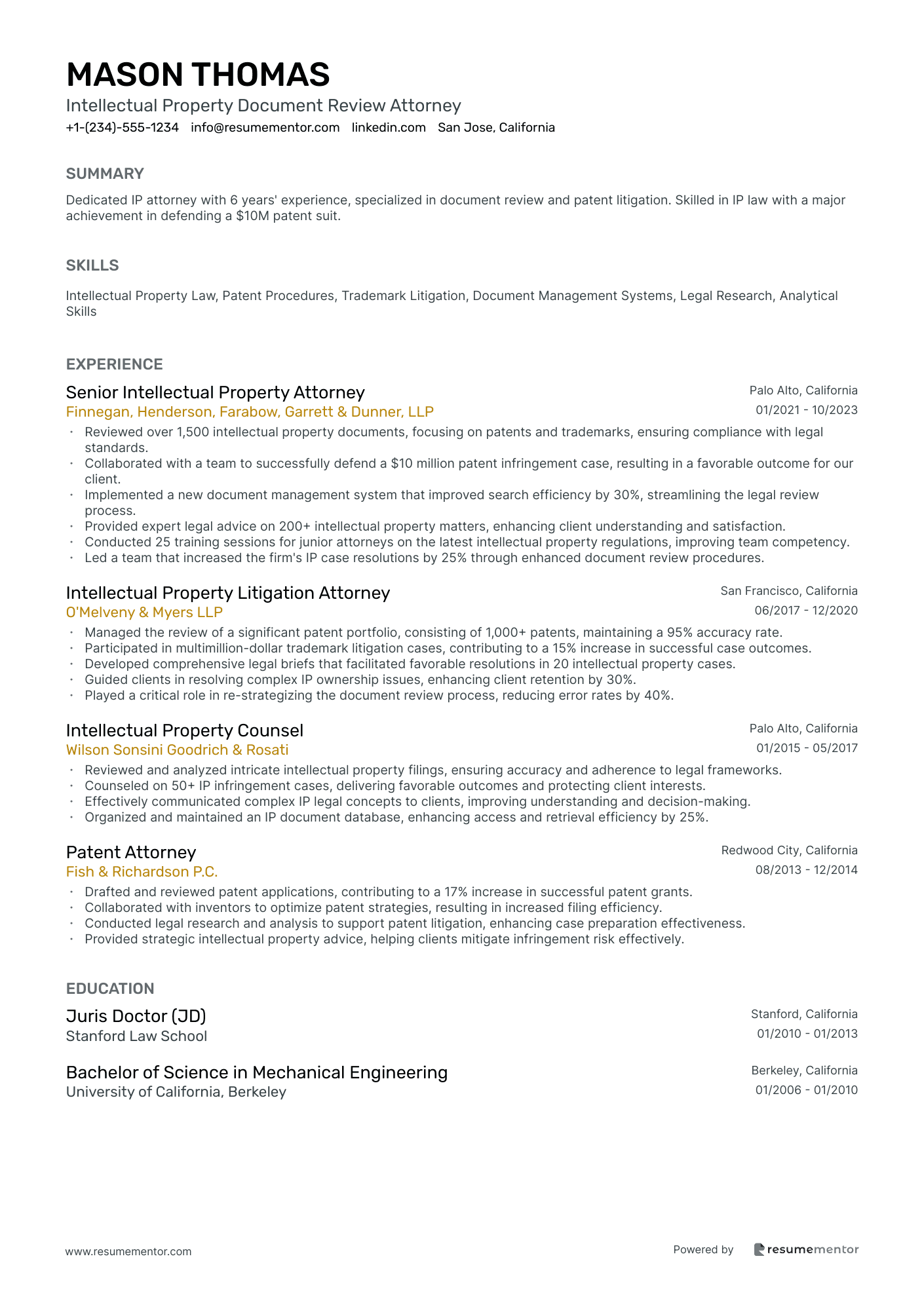 Intellectual Property Document Review Attorney