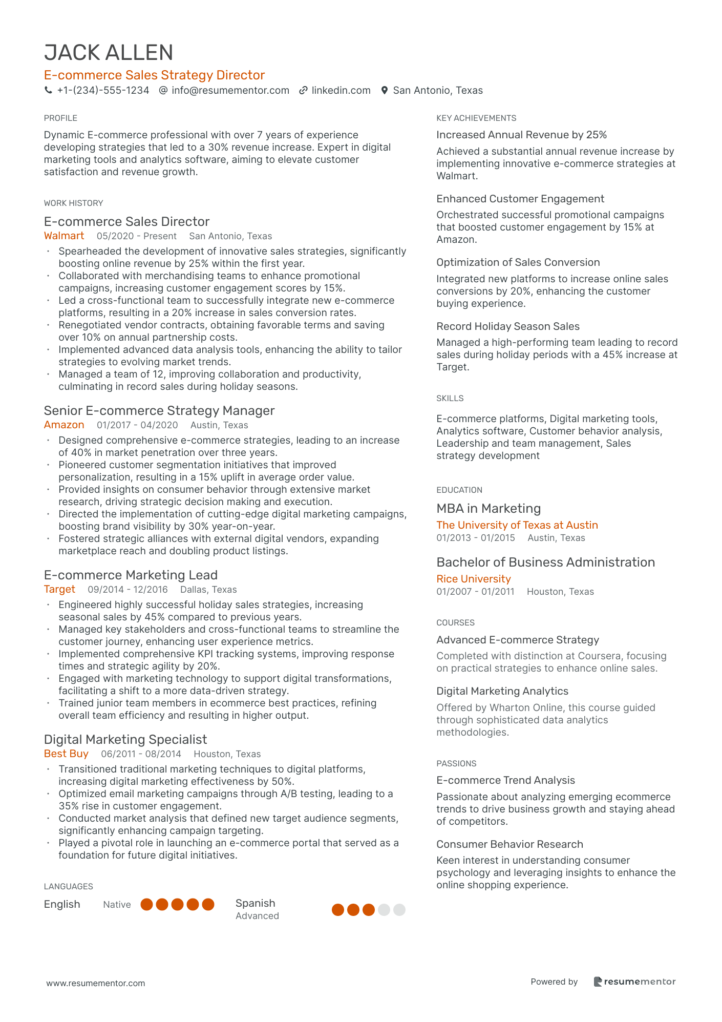 E commerce Sales Strategy Director