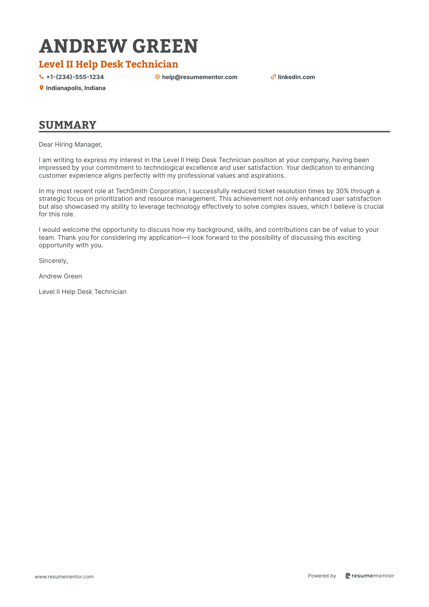 Level II Help Desk Technician