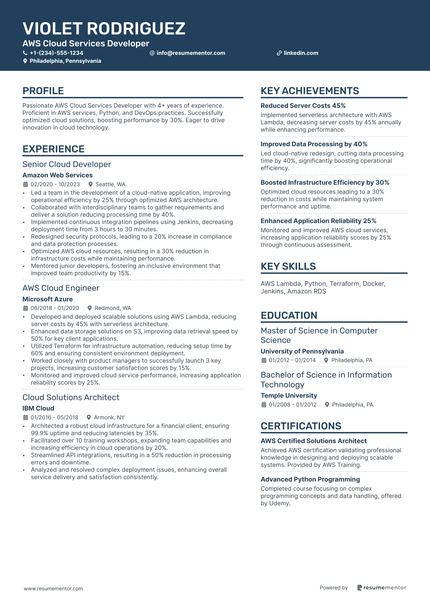 AWS Cloud Services Developer