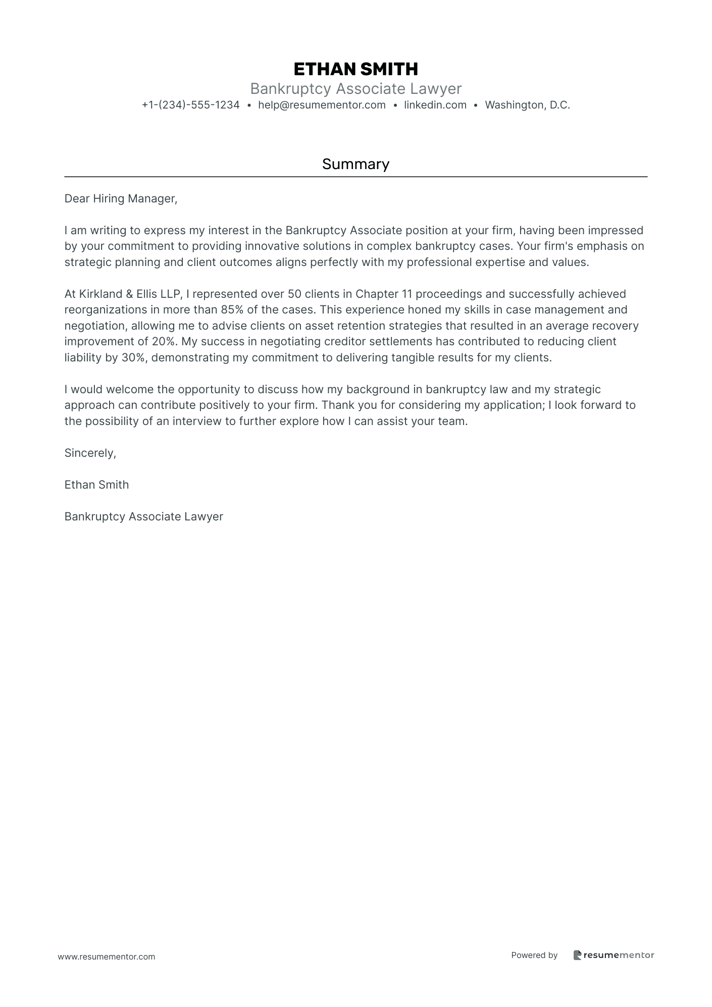 Bankruptcy Associate Lawyer