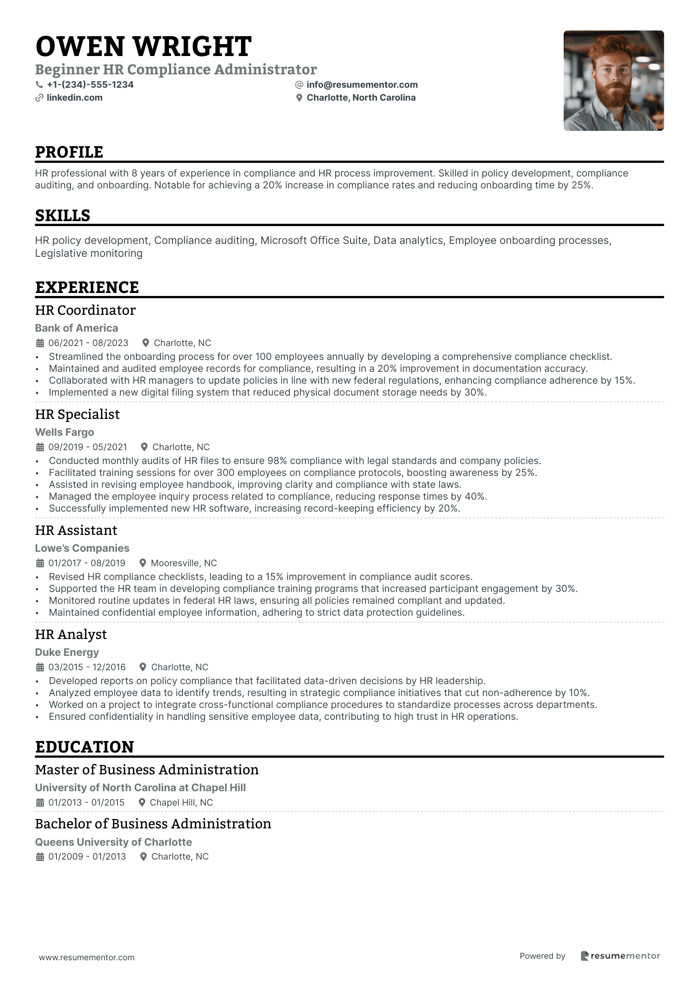 Beginner HR Compliance Administrator