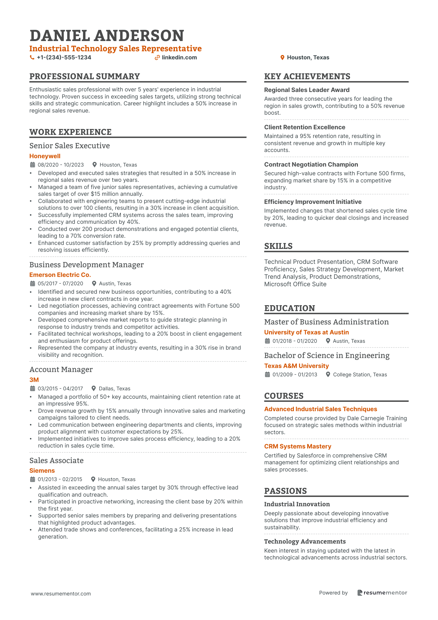 Industrial Technology Sales Representative