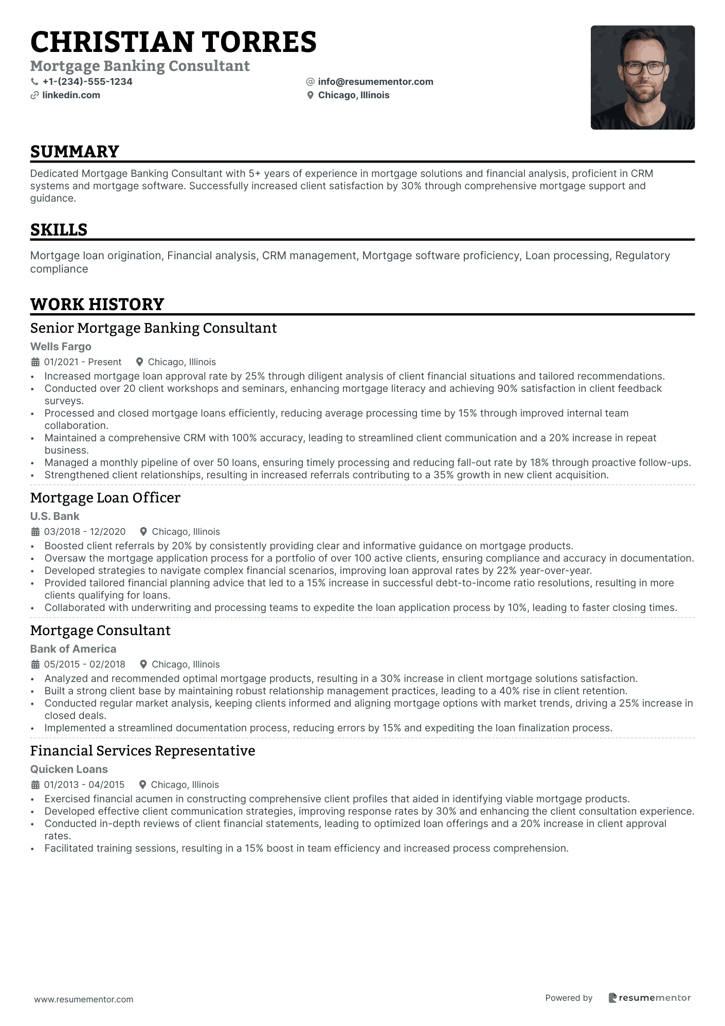 Mortgage Banking Consultant