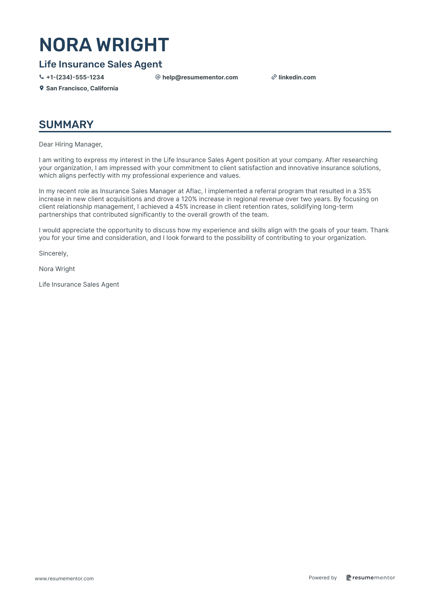 Life Insurance Sales Agent