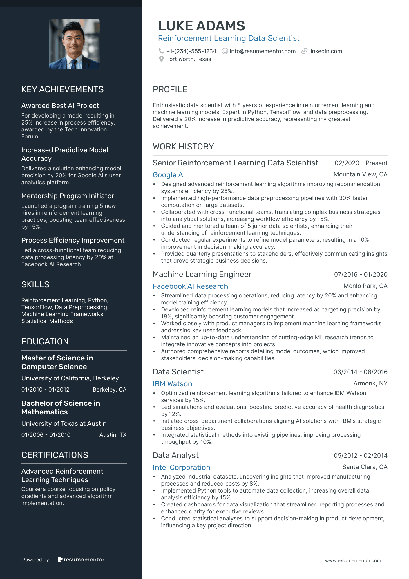 Reinforcement Learning Data Scientist