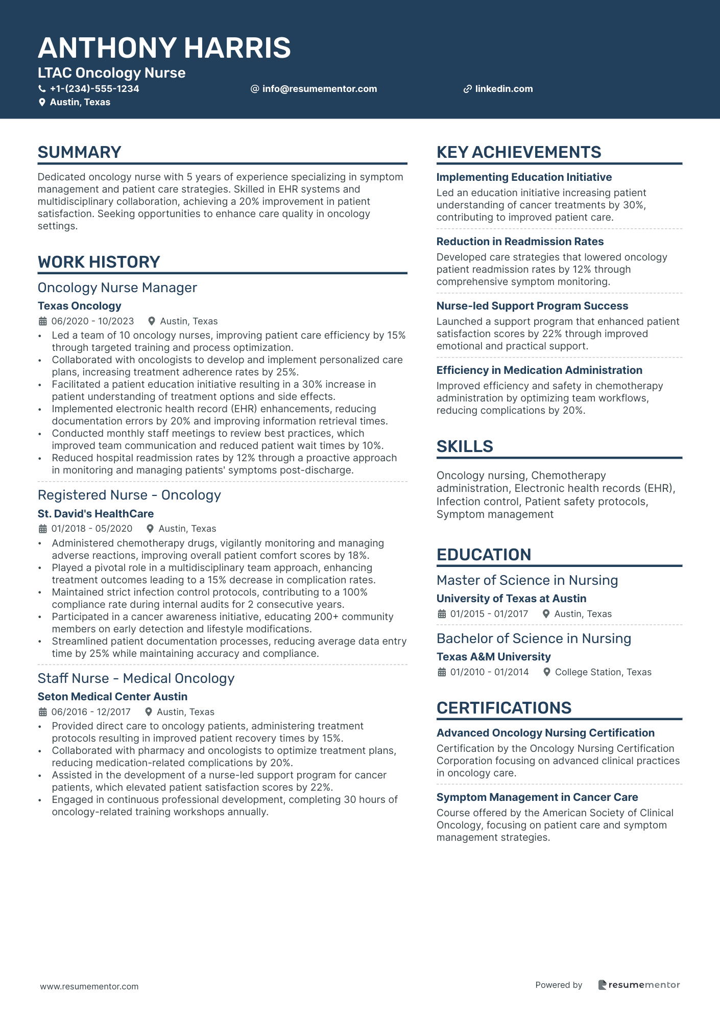 LTAC Oncology Nurse
