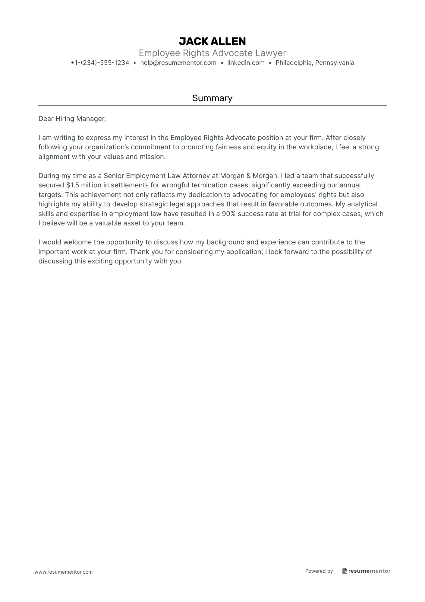 Employee Rights Advocate Lawyer
