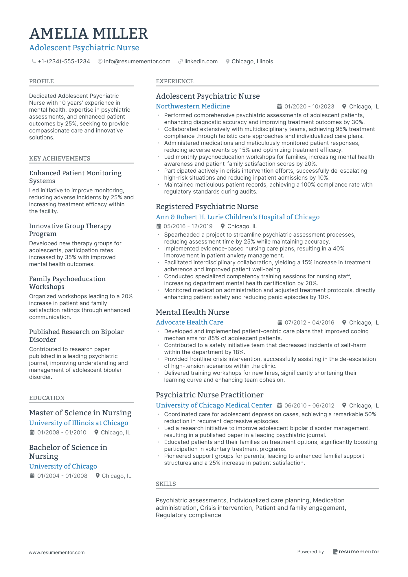 Adolescent Psychiatric Nurse