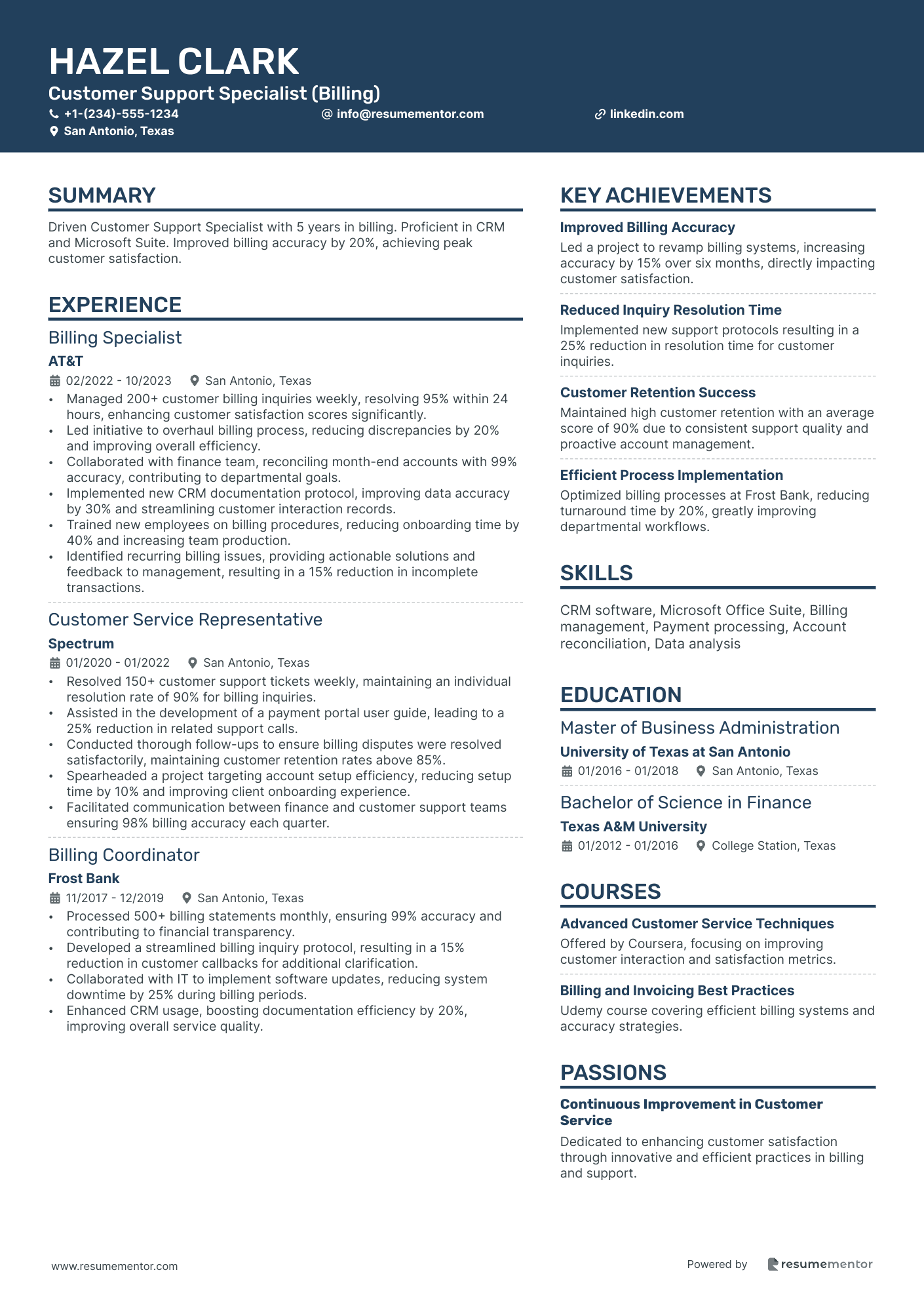 Customer Support Specialist (Billing)