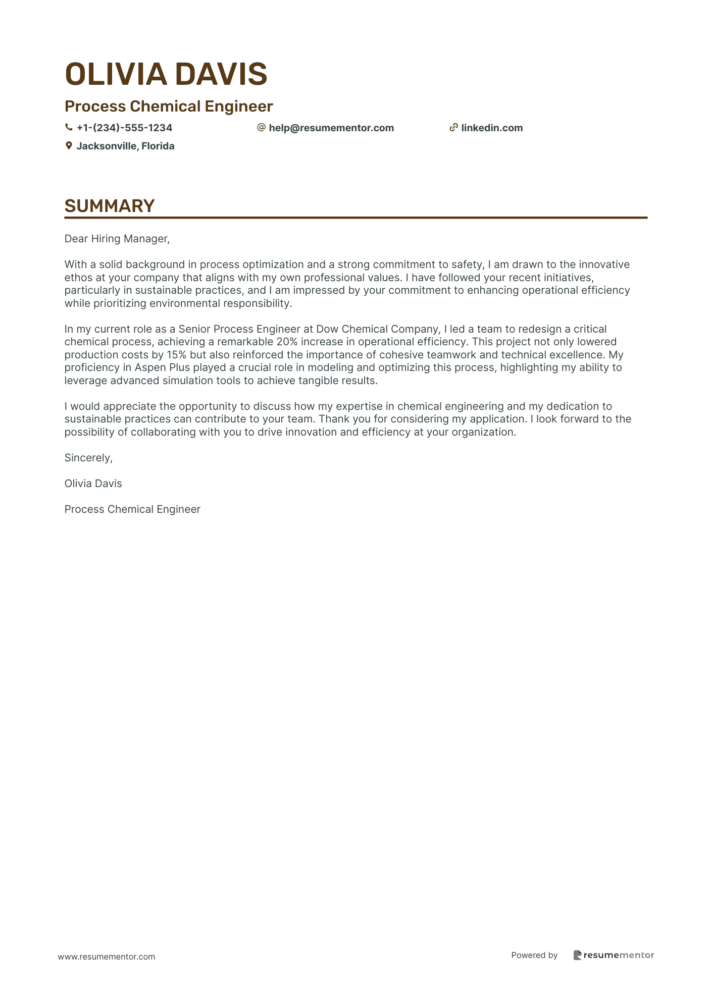 Process Chemical Engineer