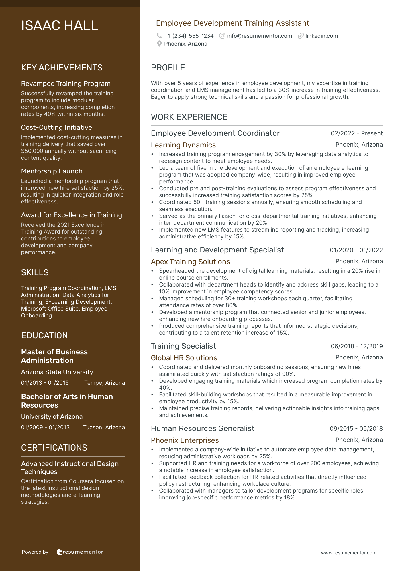 Employee Development Training Assistant
