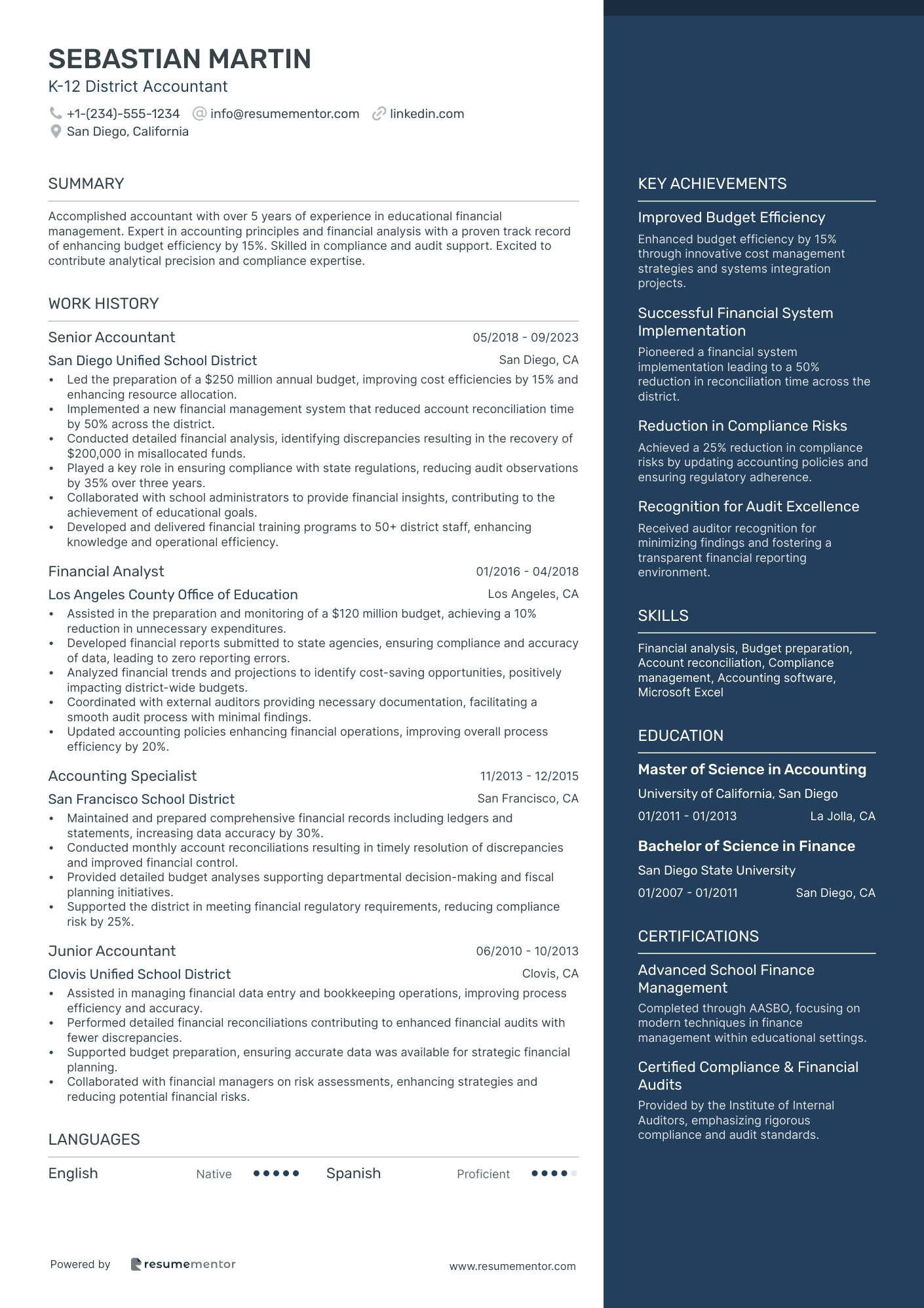 K 12 District Accountant