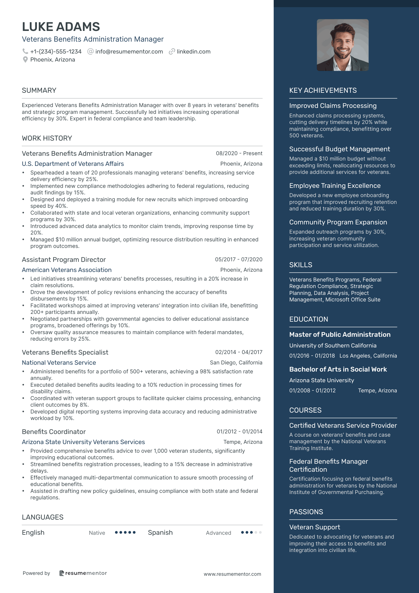 Veterans Benefits Administration Manager