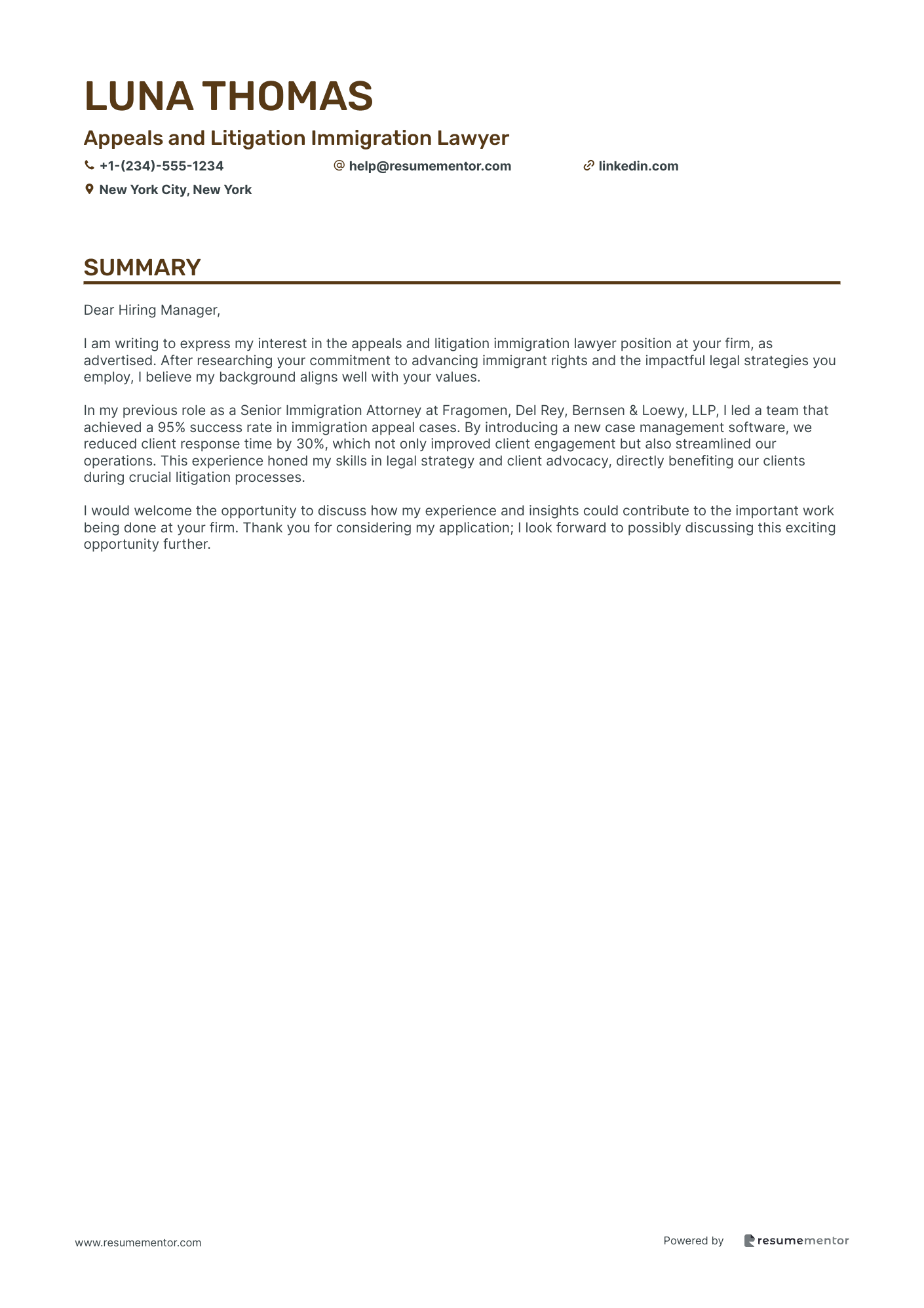Appeals and Litigation Immigration Lawyer