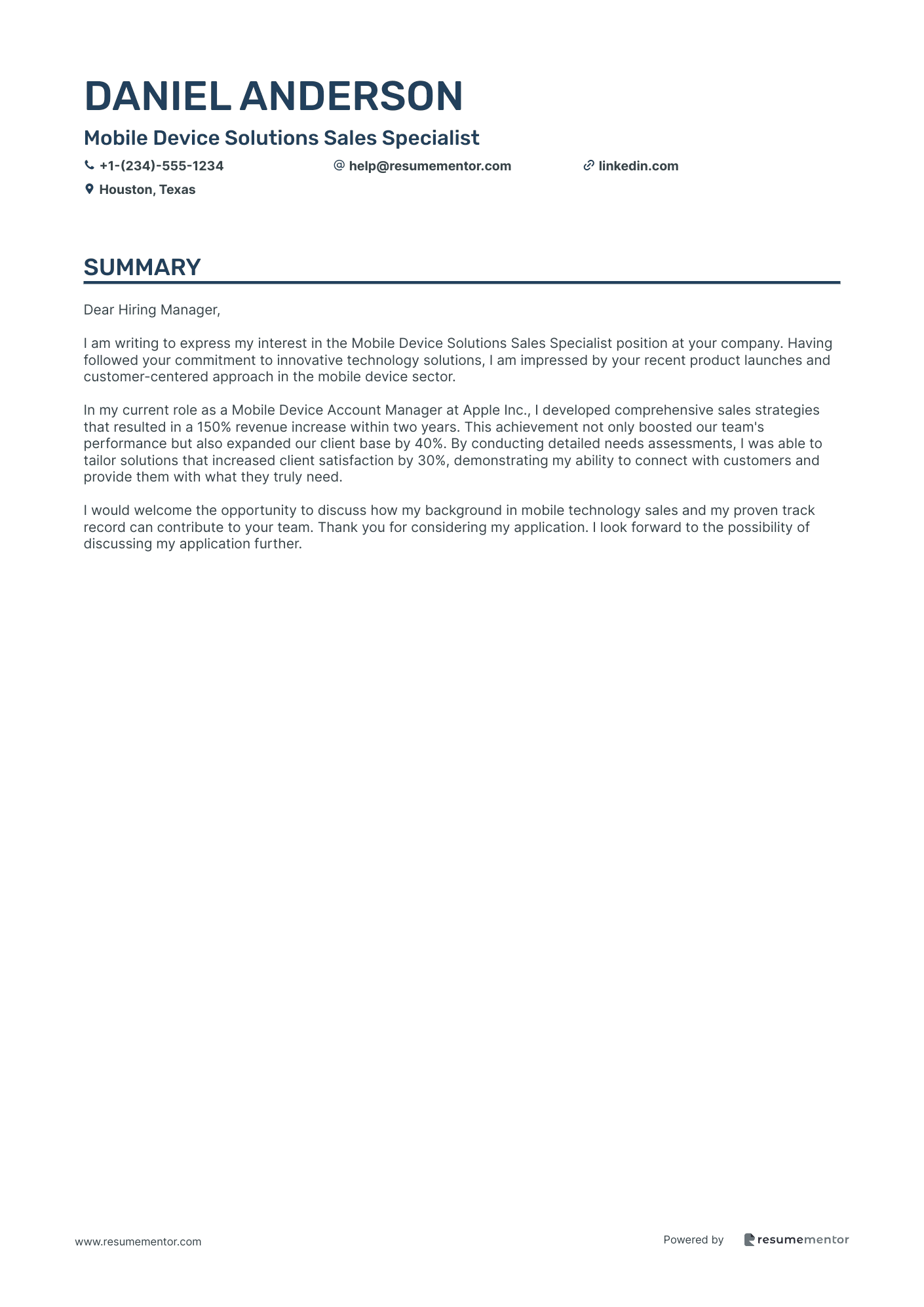 Mobile Device Solutions Sales Specialist
